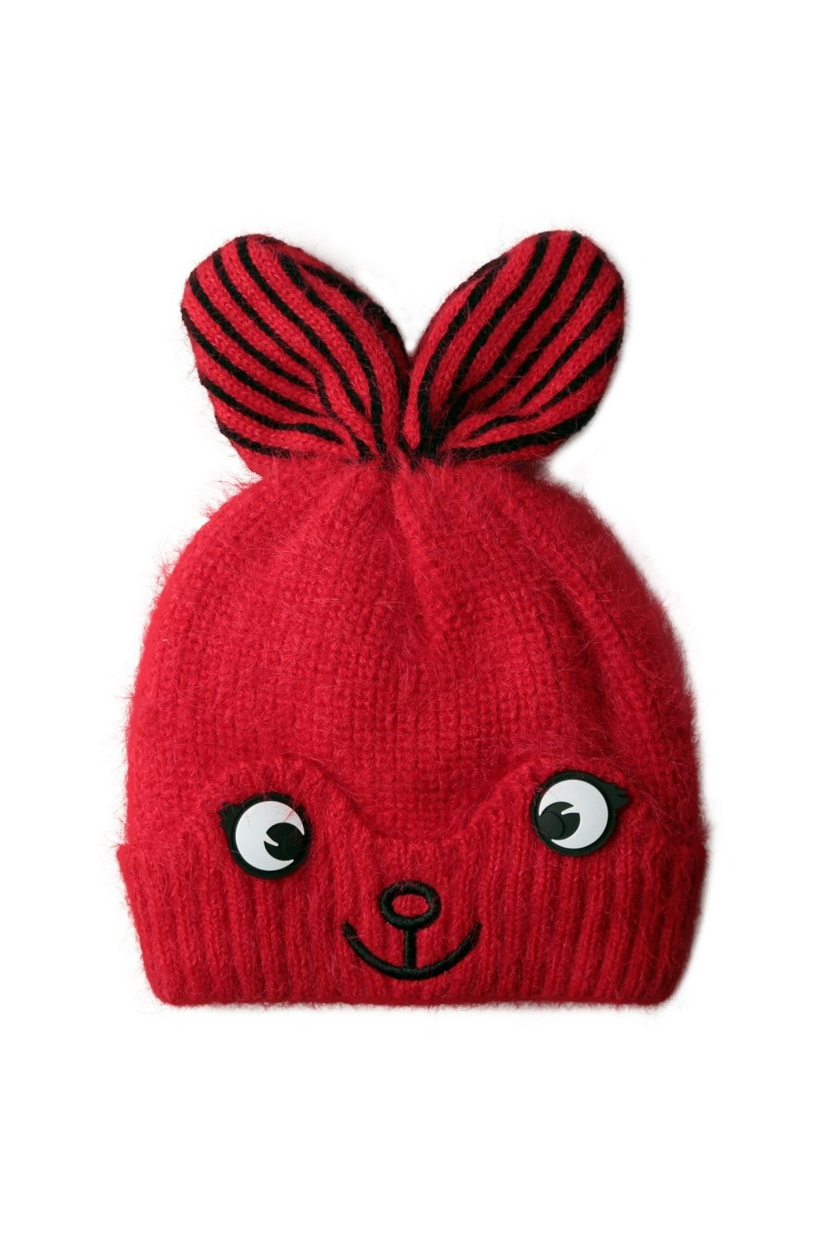 Rabbit Ear Çocuk Bere-Kırmızı