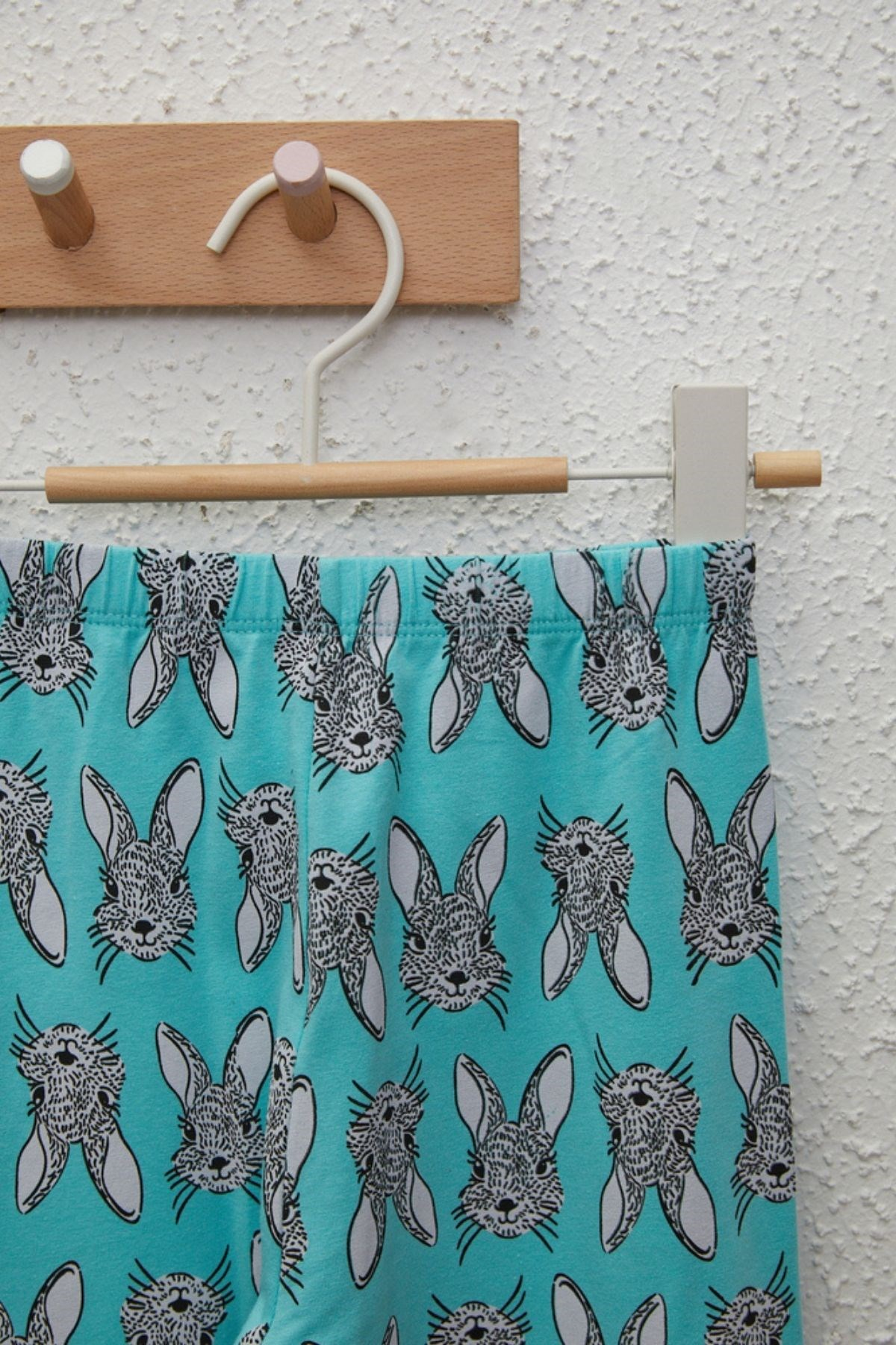 Rabbıt Kız Çocuk Pijama Takımı-Yeşil