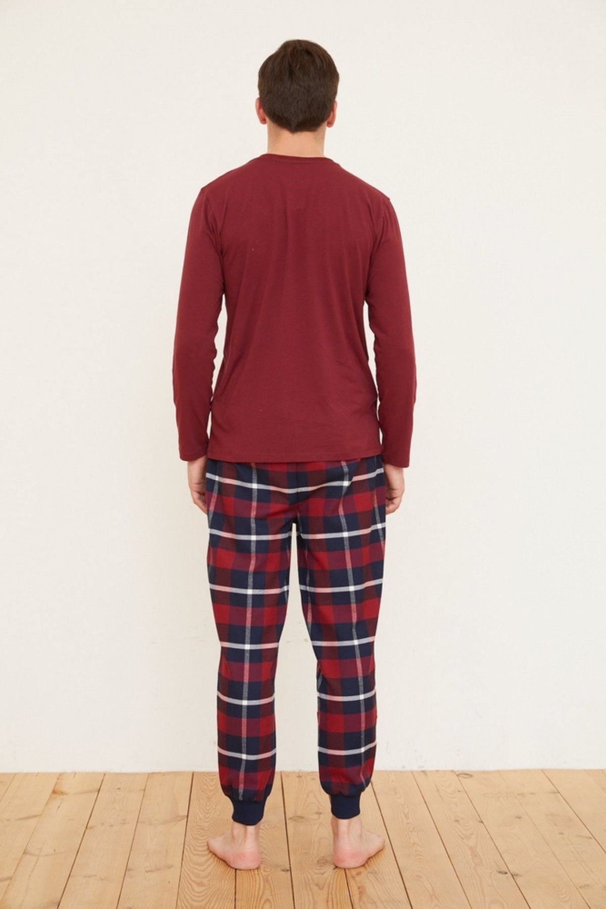 Retro Prep Erkek Sweatshırt-BURGUNDY