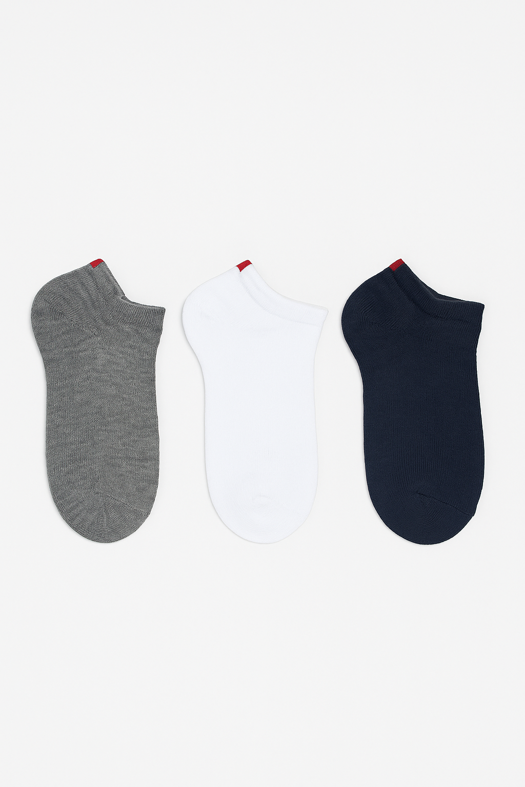 Run 3 lü Çocuk Basic Patik Çorap Beyaz/Lacivert/GREY