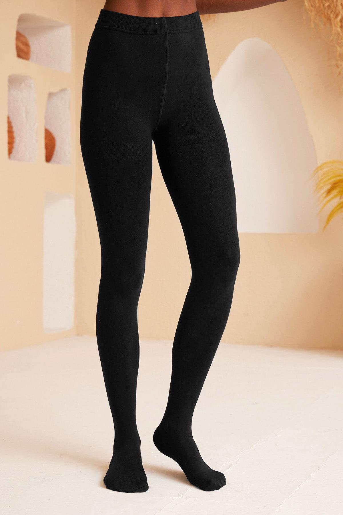 Şardonlu Kadın Tayt SİYAH