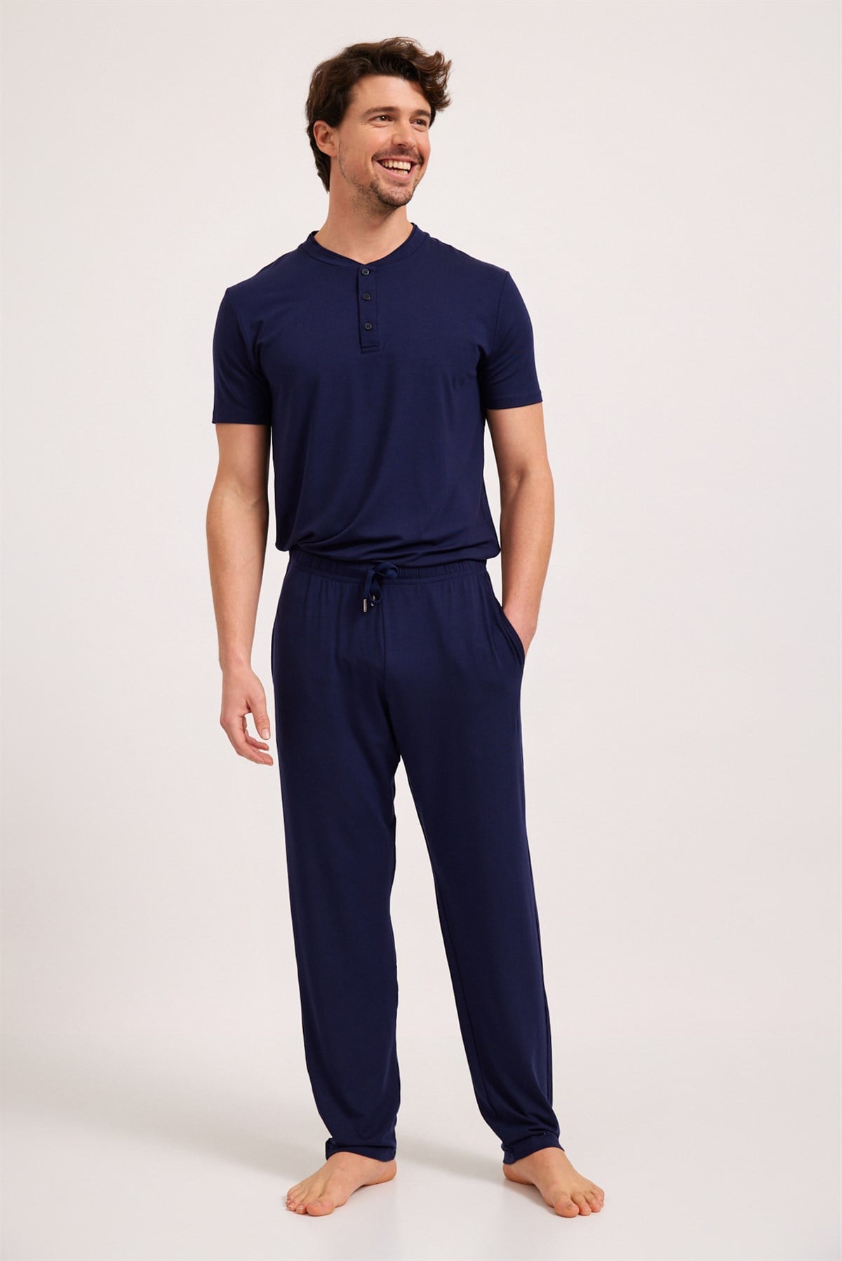 Silver Erkek Pijama Alt Lacivert