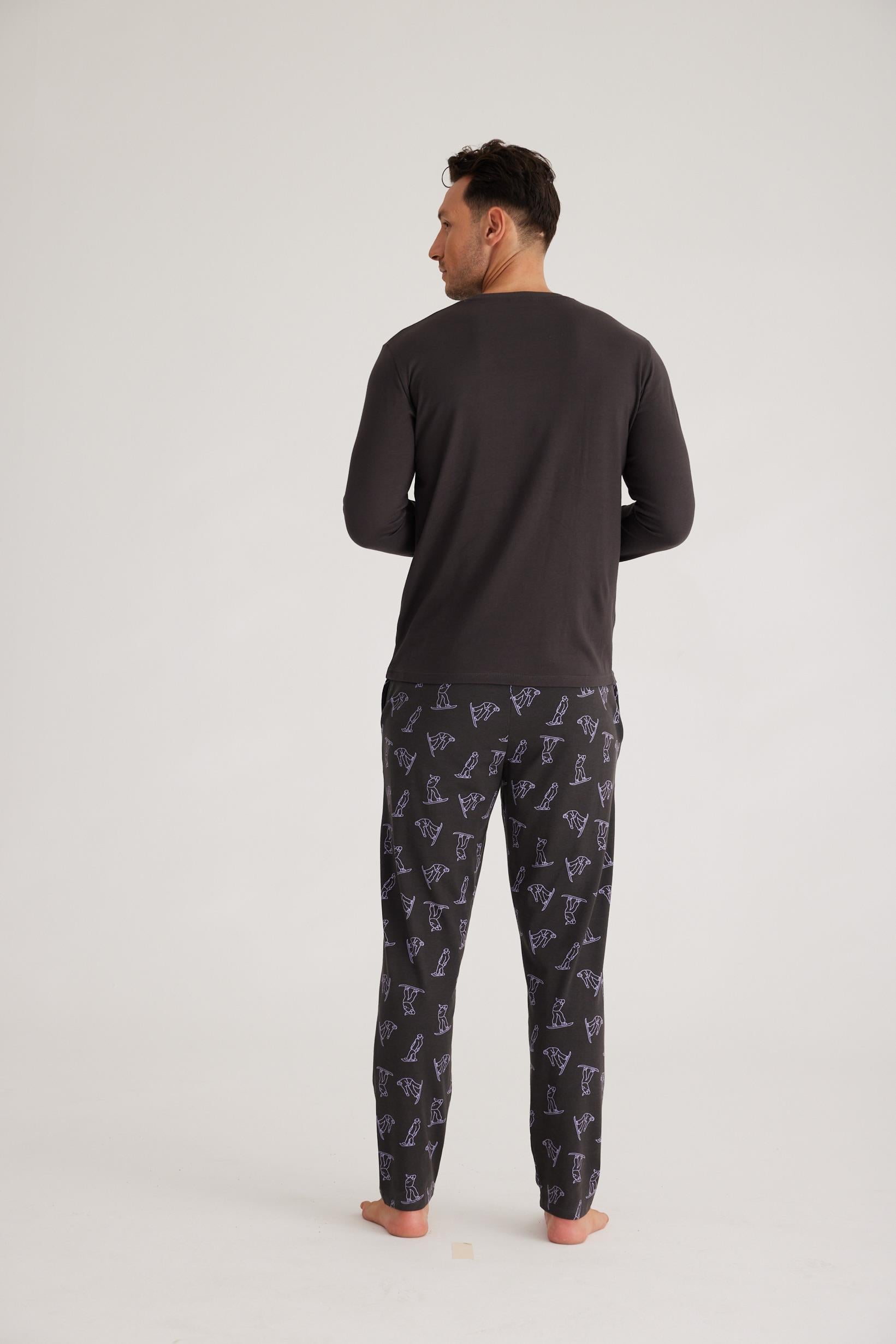Snowboard Erkek Pijama Takımı Lacivert