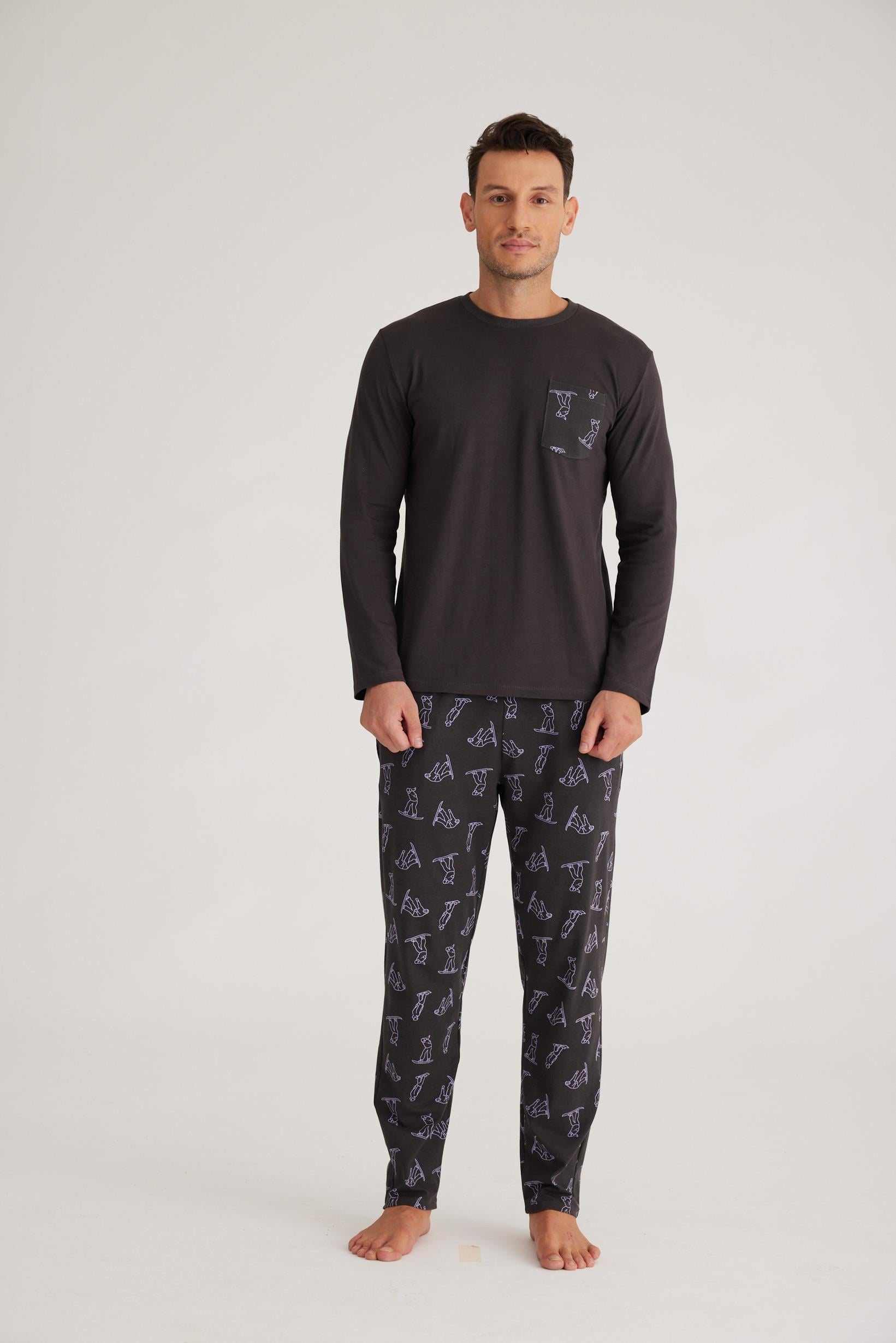 Snowboard Erkek Pijama Takımı Lacivert