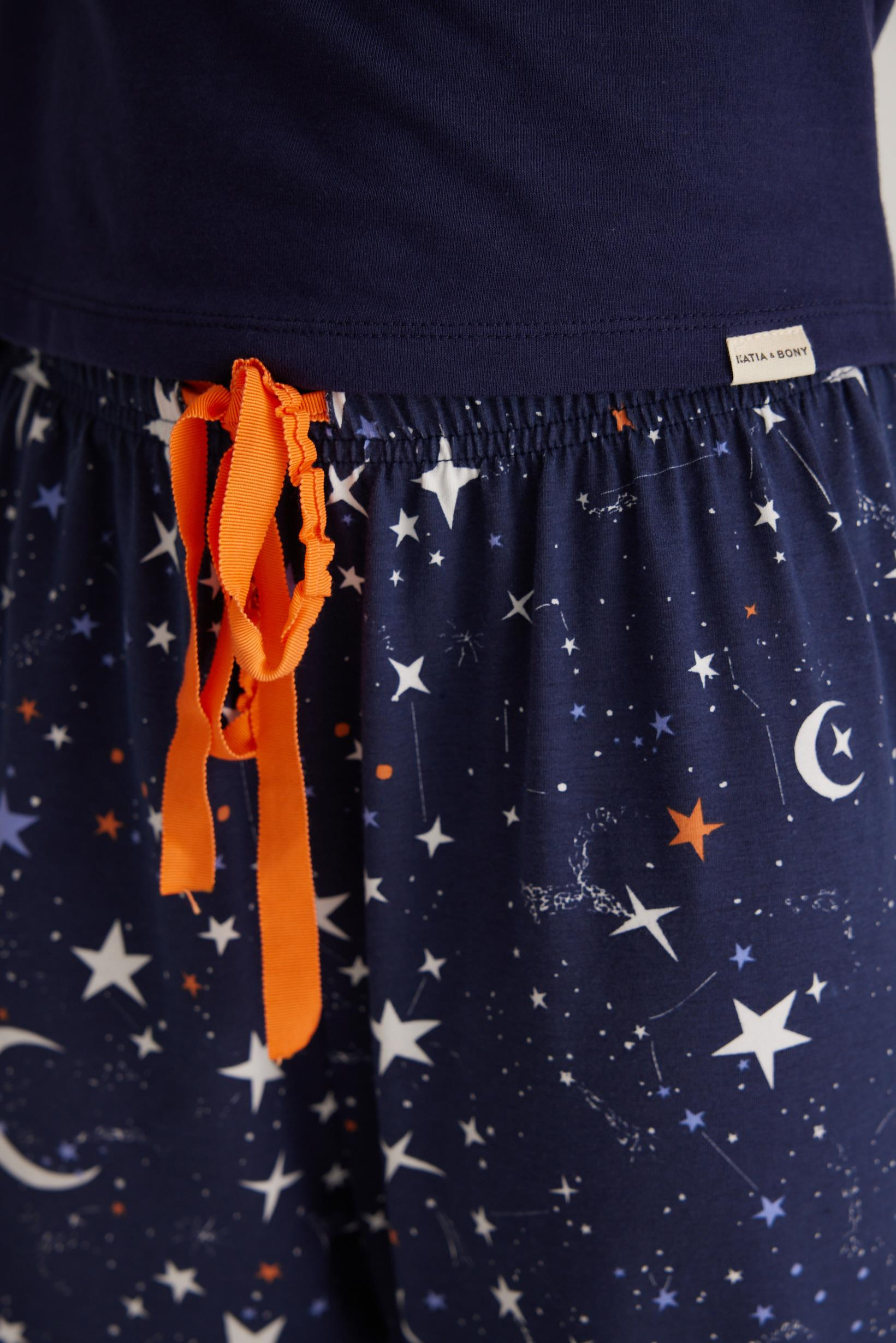 Space Kadın Pijama Takımı Lacivert