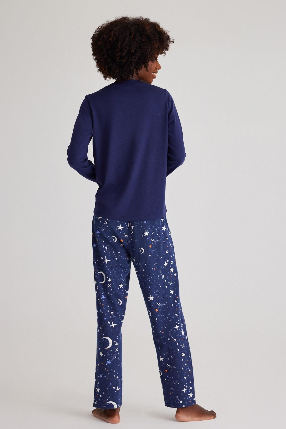 Space Kadın Pijama Takımı Lacivert