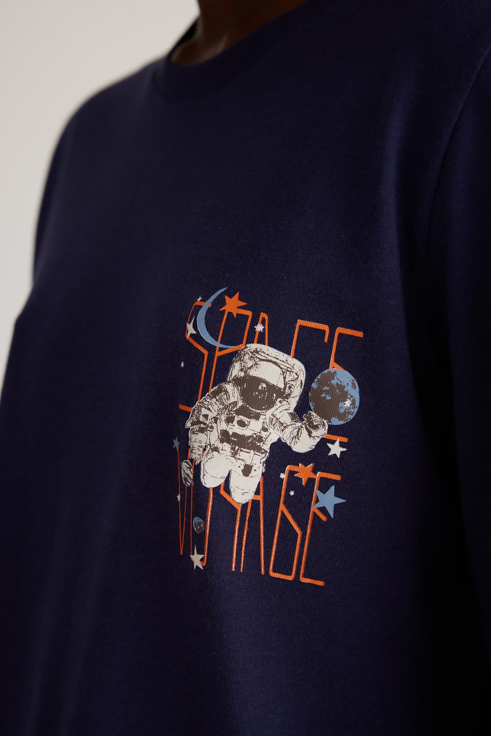 Space Kadın Pijama Takımı Lacivert