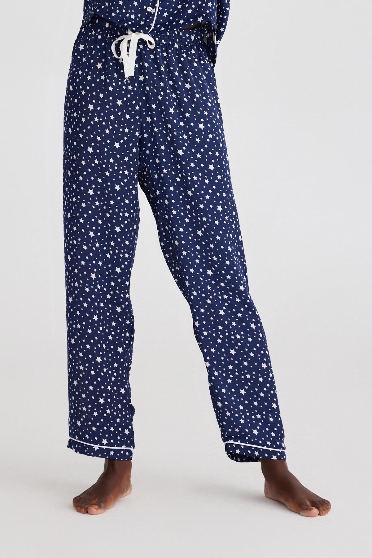 Sweet Dream Kadın Saten Pijama Alt Lacivert
