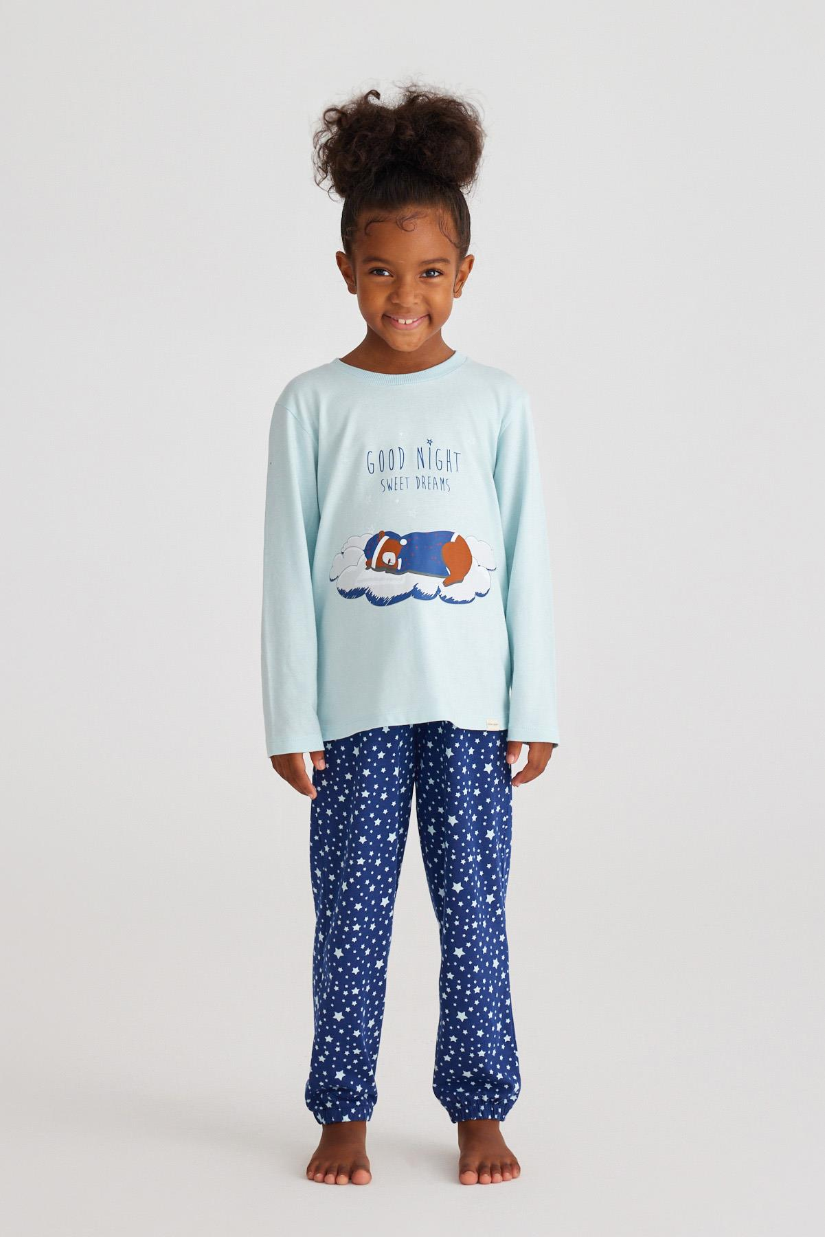 Sweet Dream Kız Çocuk Pijama Takımı Lacivert