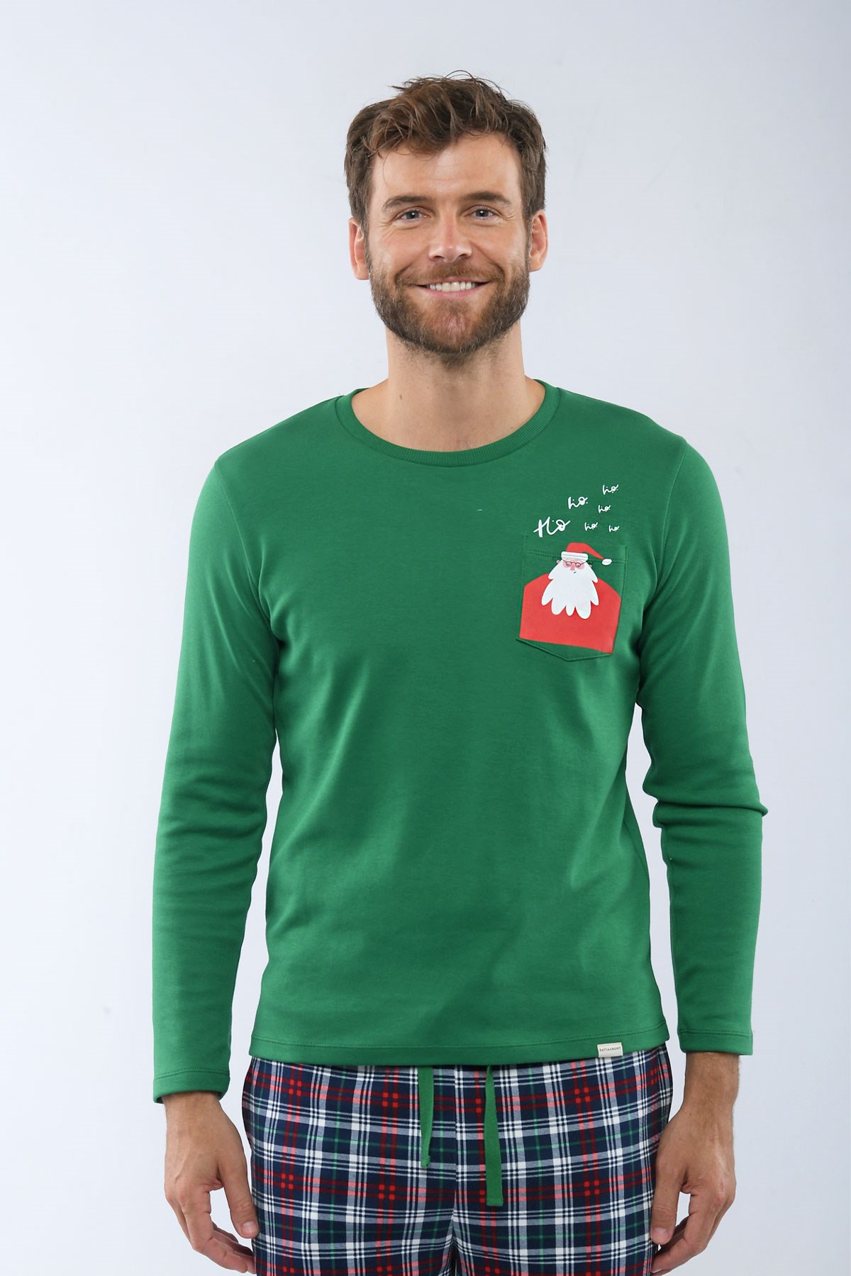 Sweet Santa Erkek Pijama Üst Yeşil