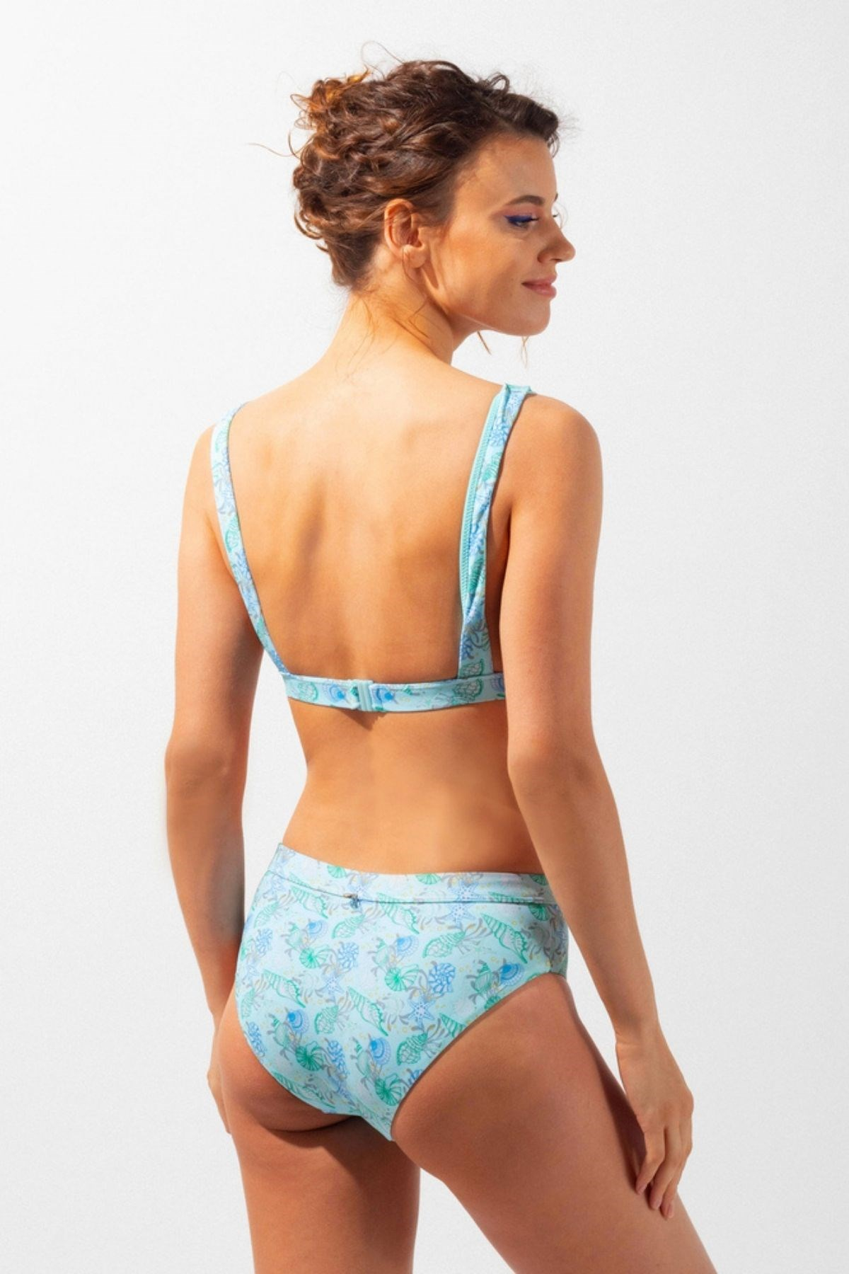 Teal Tales Desenli Kadın Bikini-Desenli