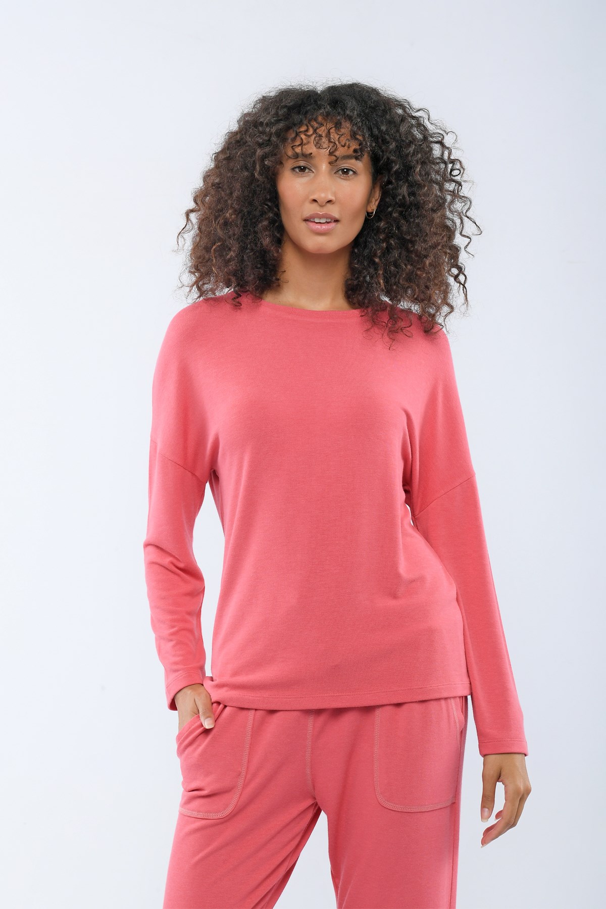 Teddy Bear Kadın Sweatshirt Faded Pembe