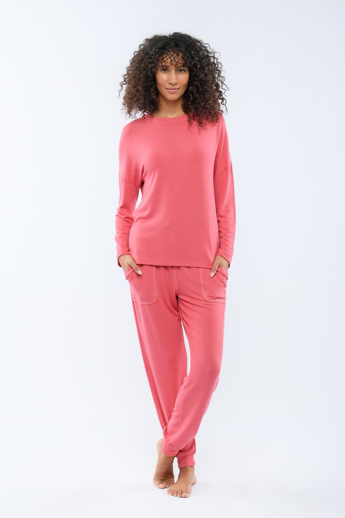 Teddy Bear Kadın Sweatshirt Faded Pembe