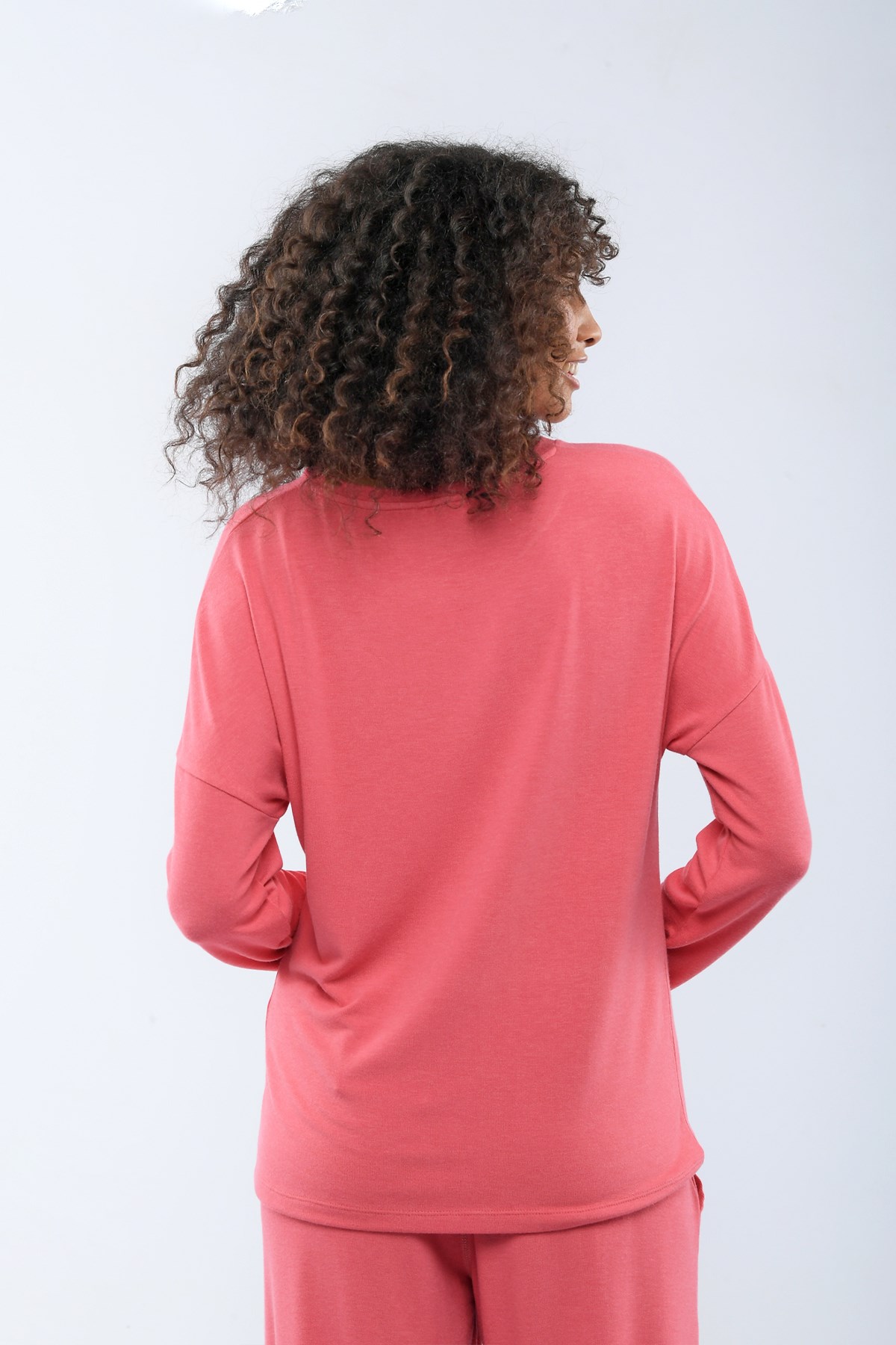 Teddy Bear Kadın Sweatshirt Faded Pembe