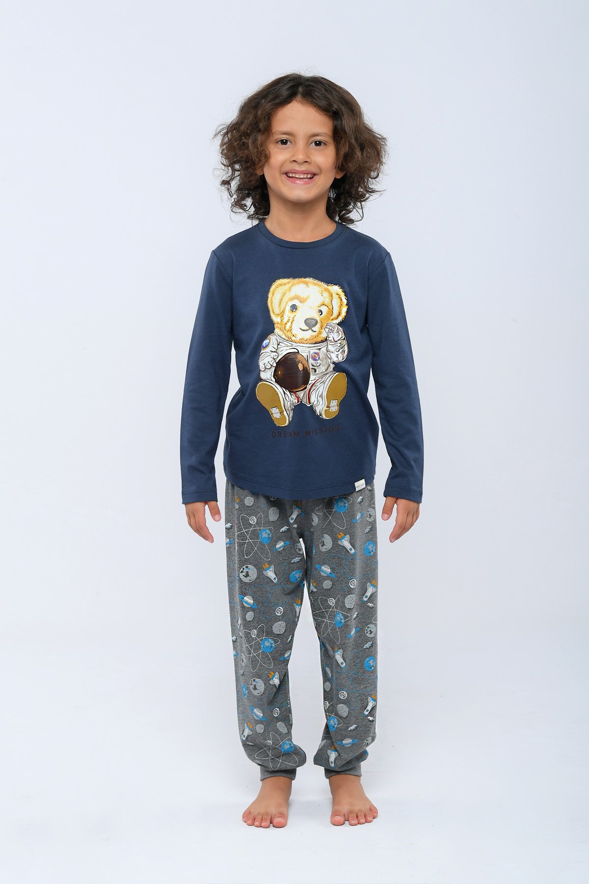 Teddy Space Erkek Çocuk Pijama Takımı