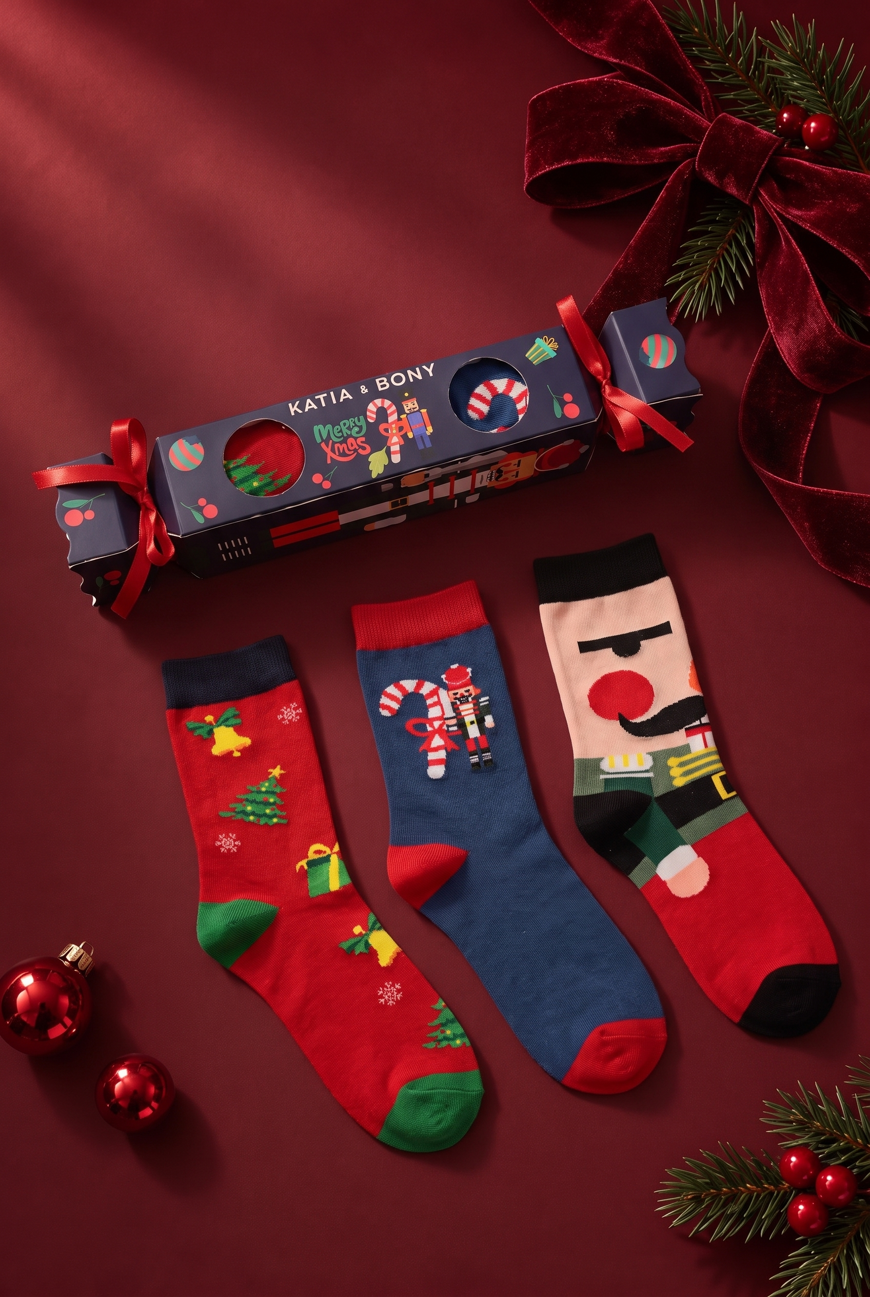Tin Soldier Christmas Unisex Soket Çorap Desenli