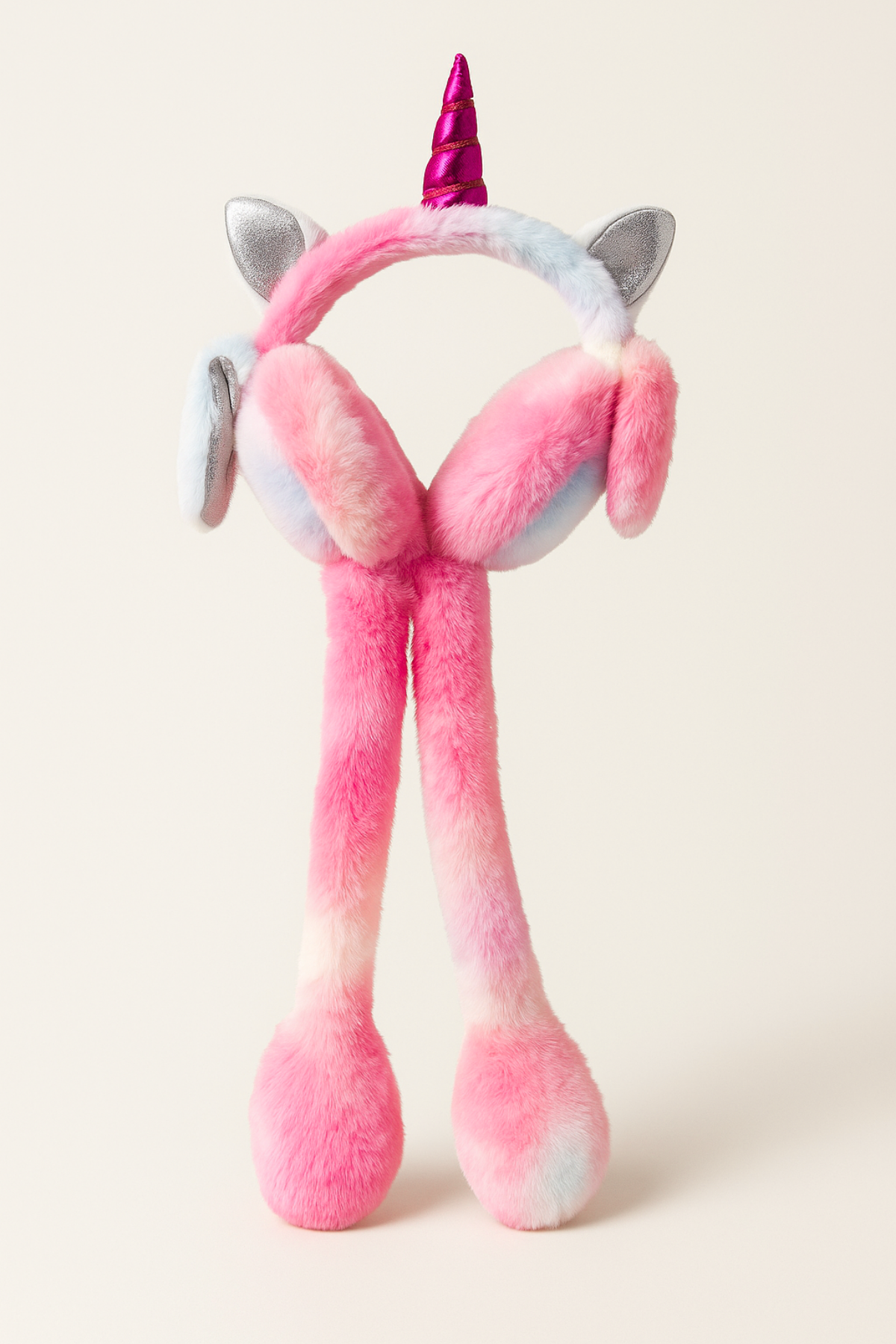 Unicorn Aksesuarlı Çocuk Peluş Kulaklık Pembe
