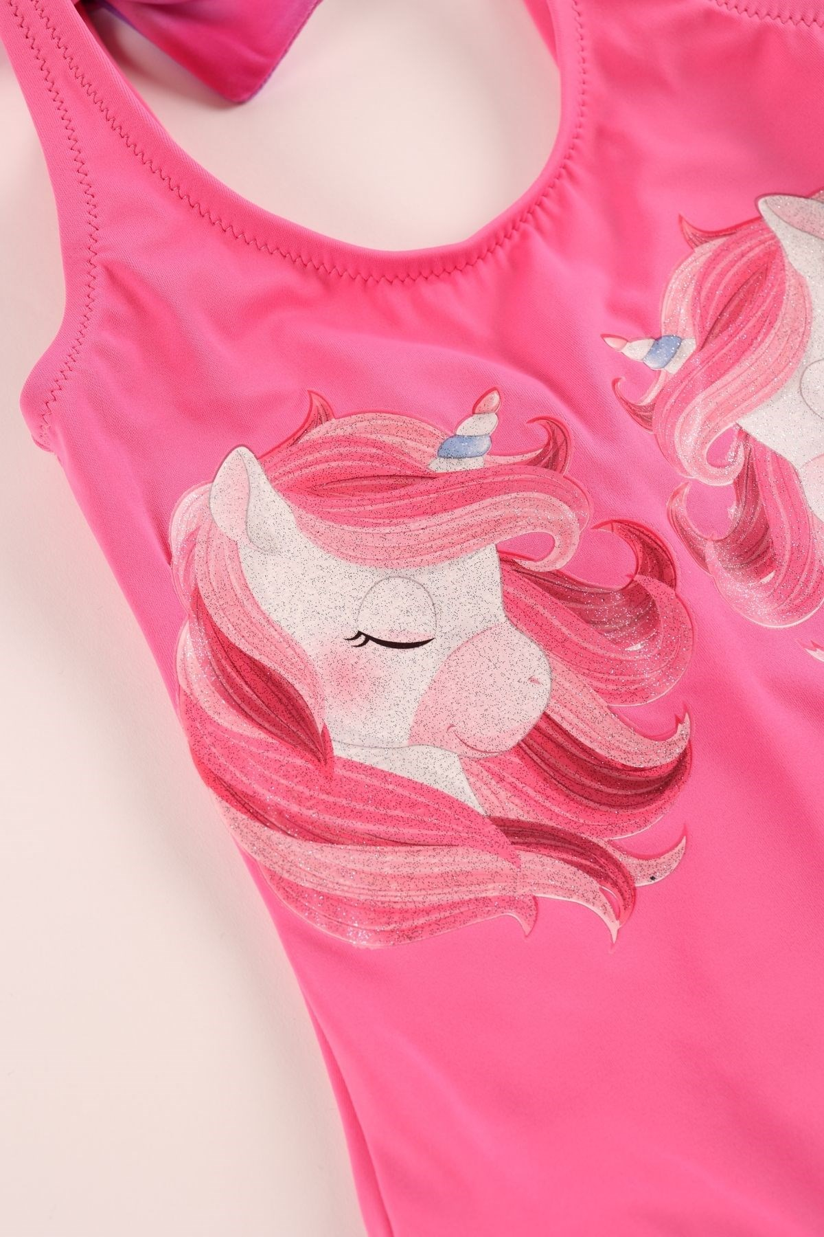 Unicorn Baskılı Kız Çocuk Mayo