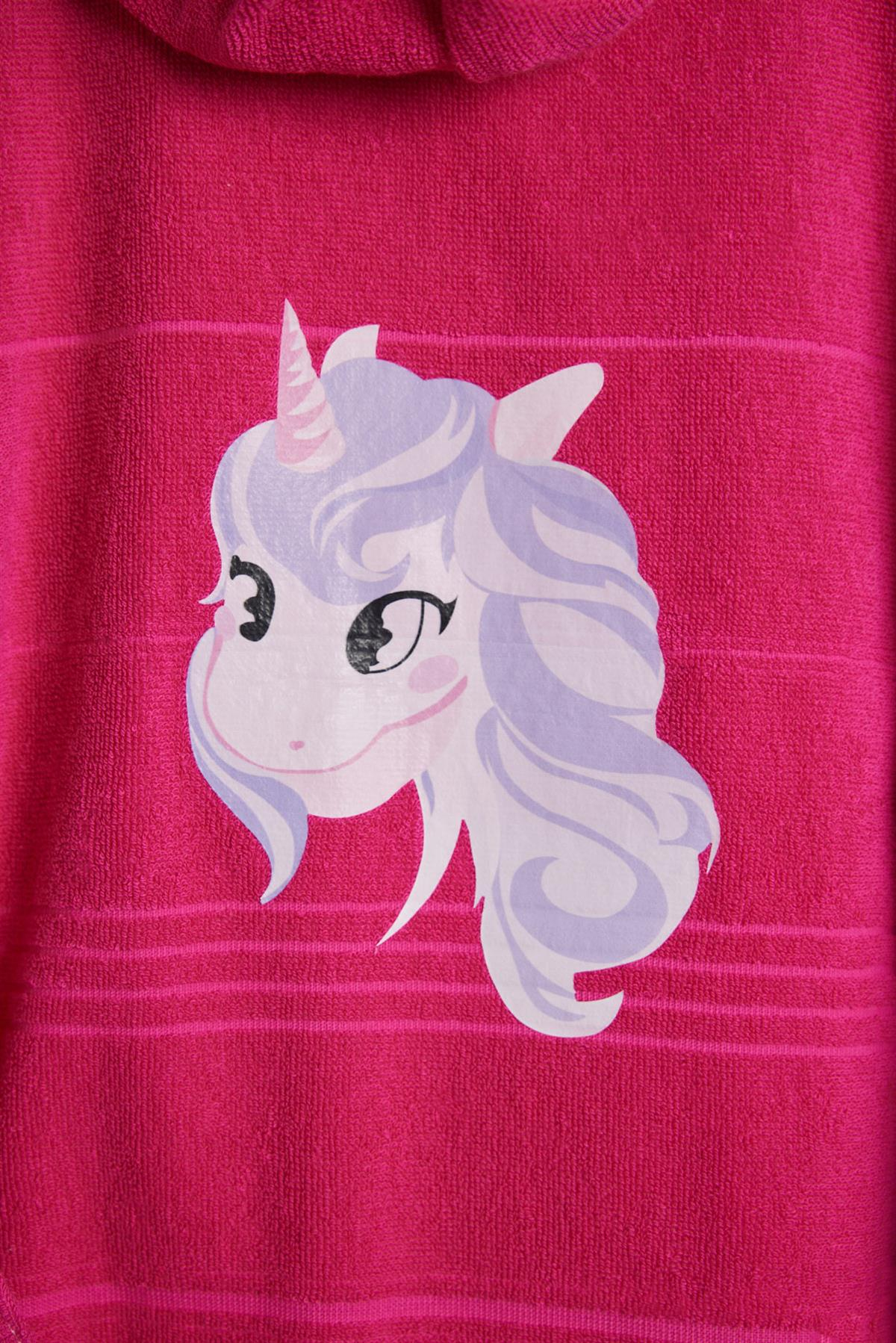 Unicorn Kız Çocuk Bornoz FUCHSIA