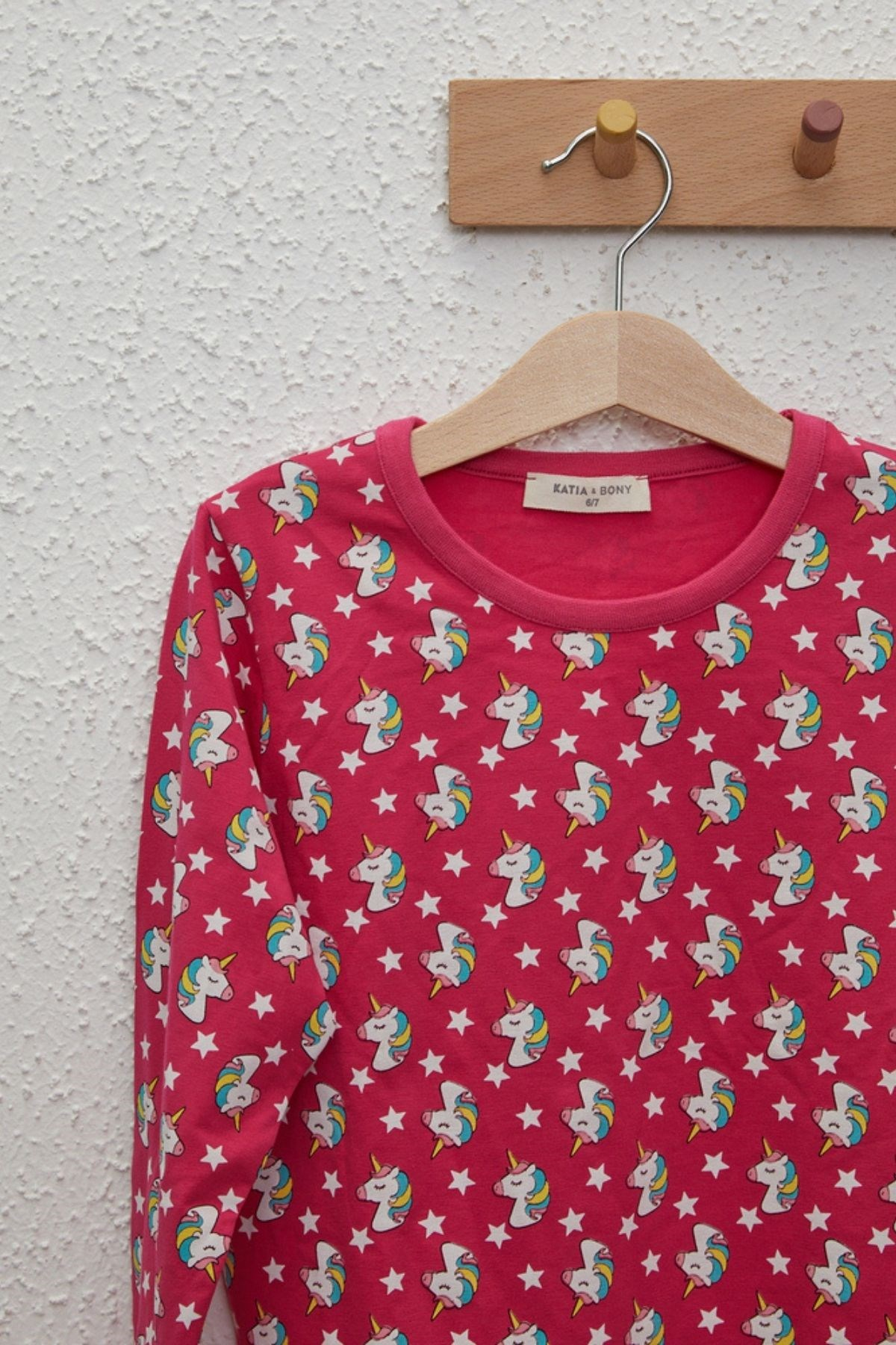 Unicorn Kız Çocuk Pijama Takımı-FUCHSIA