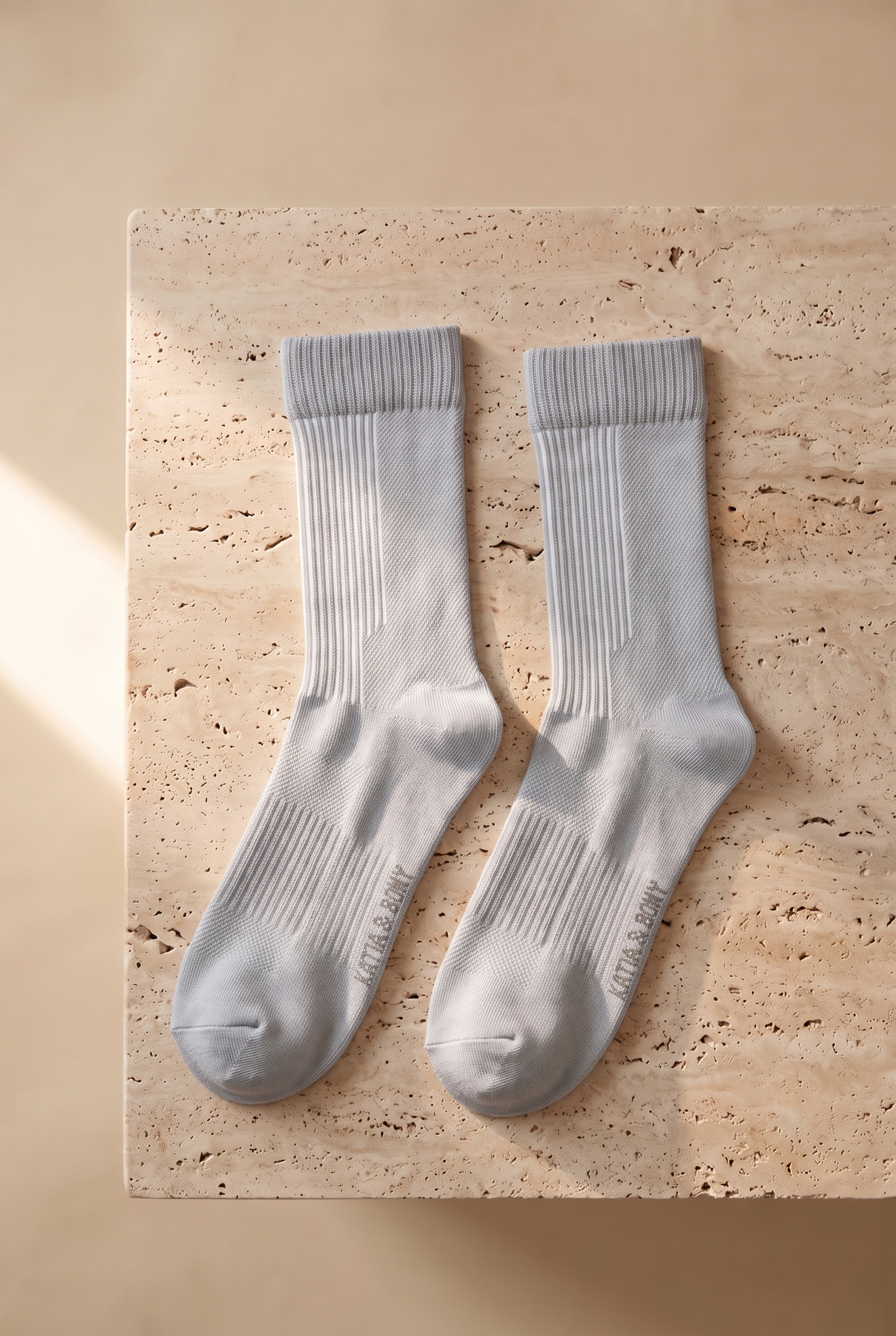 Unisex 2'li Örgü File Soket Çorap Bordo-Gri