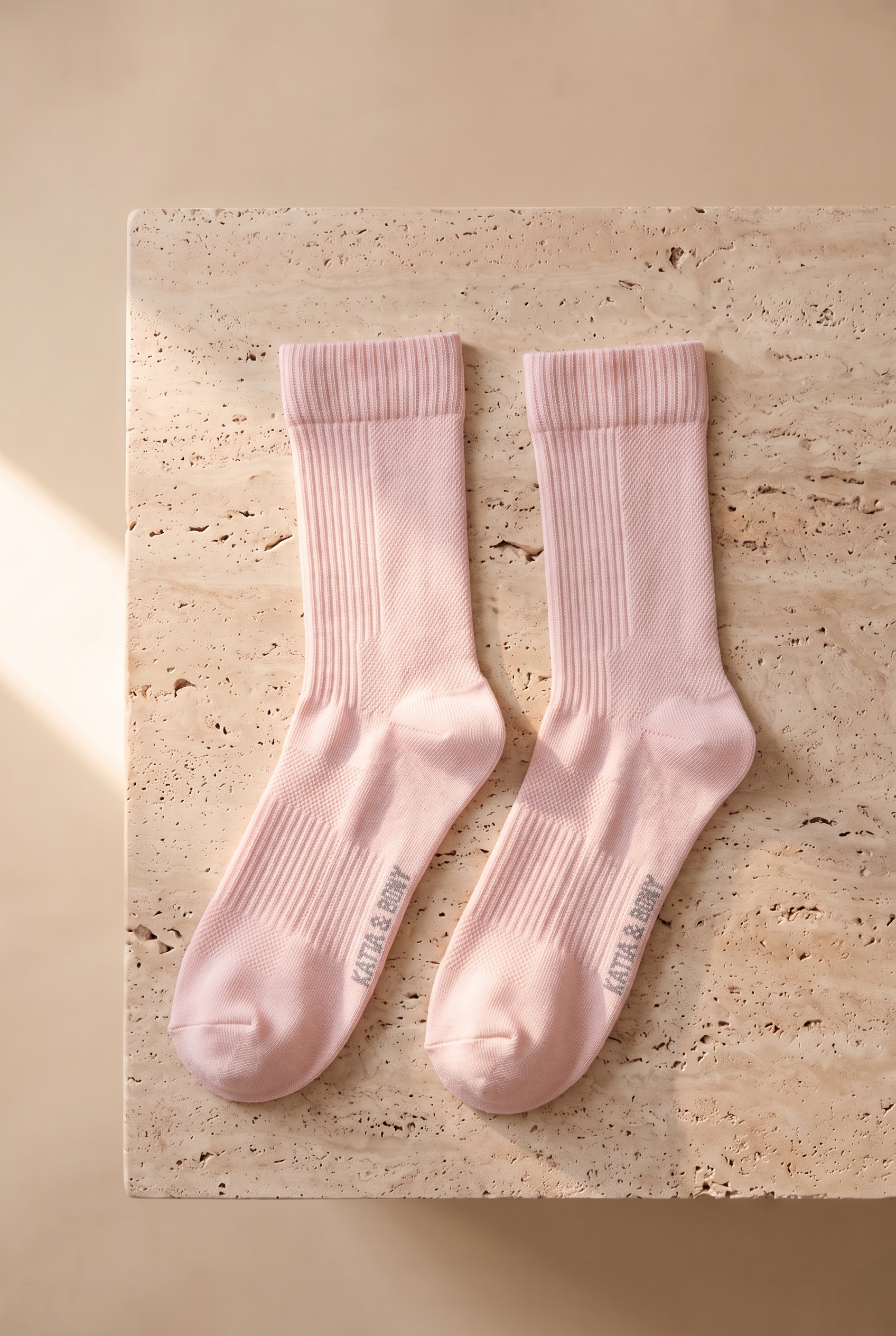 Unisex 2'li Örgü File Soket Çorap Lila-Pembe
