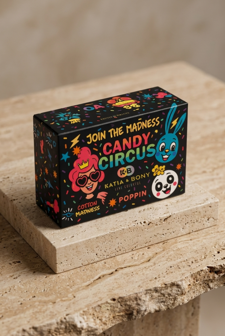 Unisex 3'lü Candy Desenli Kutulu Soket Çorap
