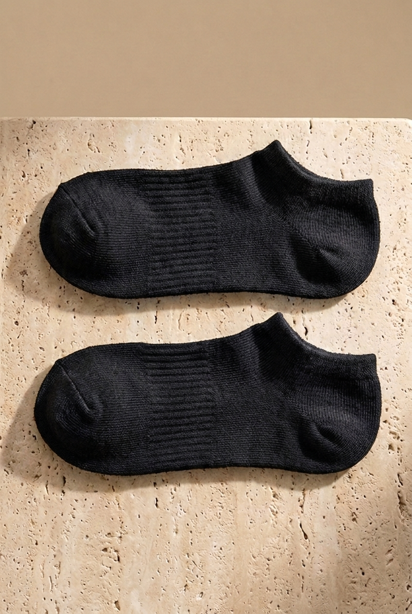 Unisex 5'li Basic Step Çorap Siyah Mix