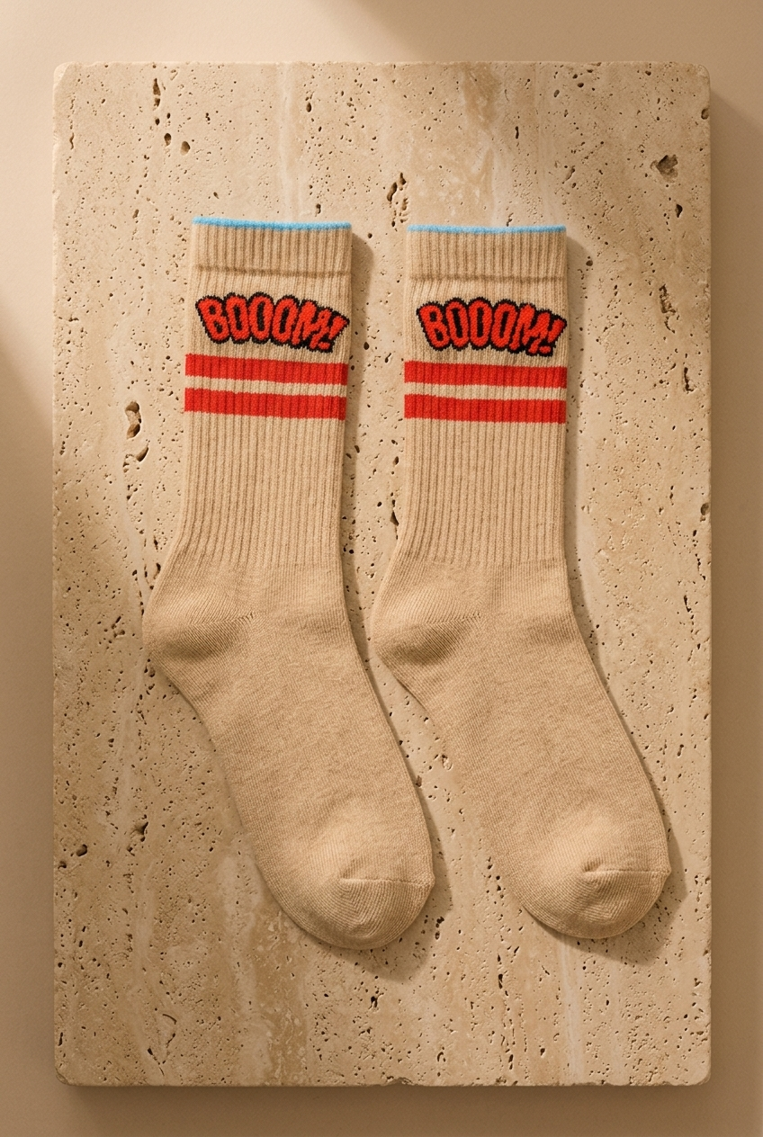 22501U4008 BOOM UNISEX SOKET ÇORAP Bej