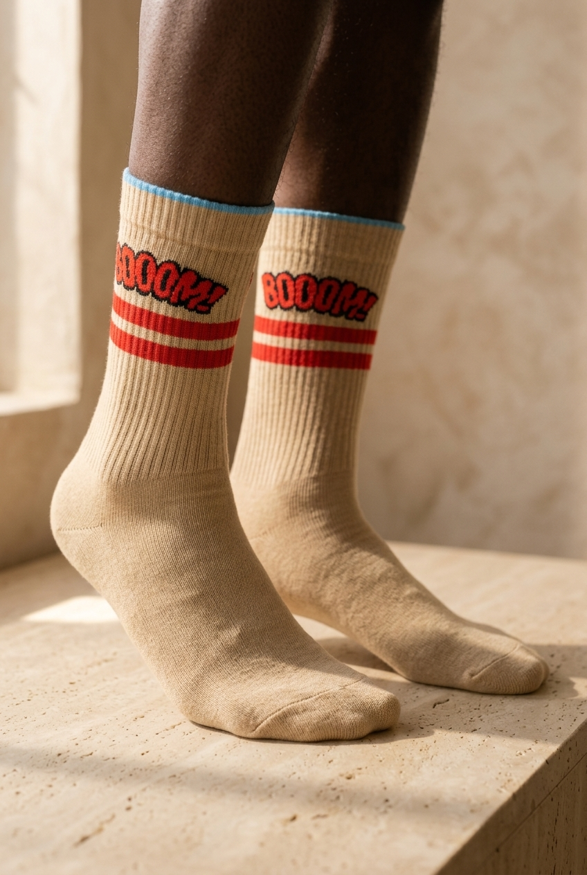 22501U4008 BOOM UNISEX SOKET ÇORAP Bej