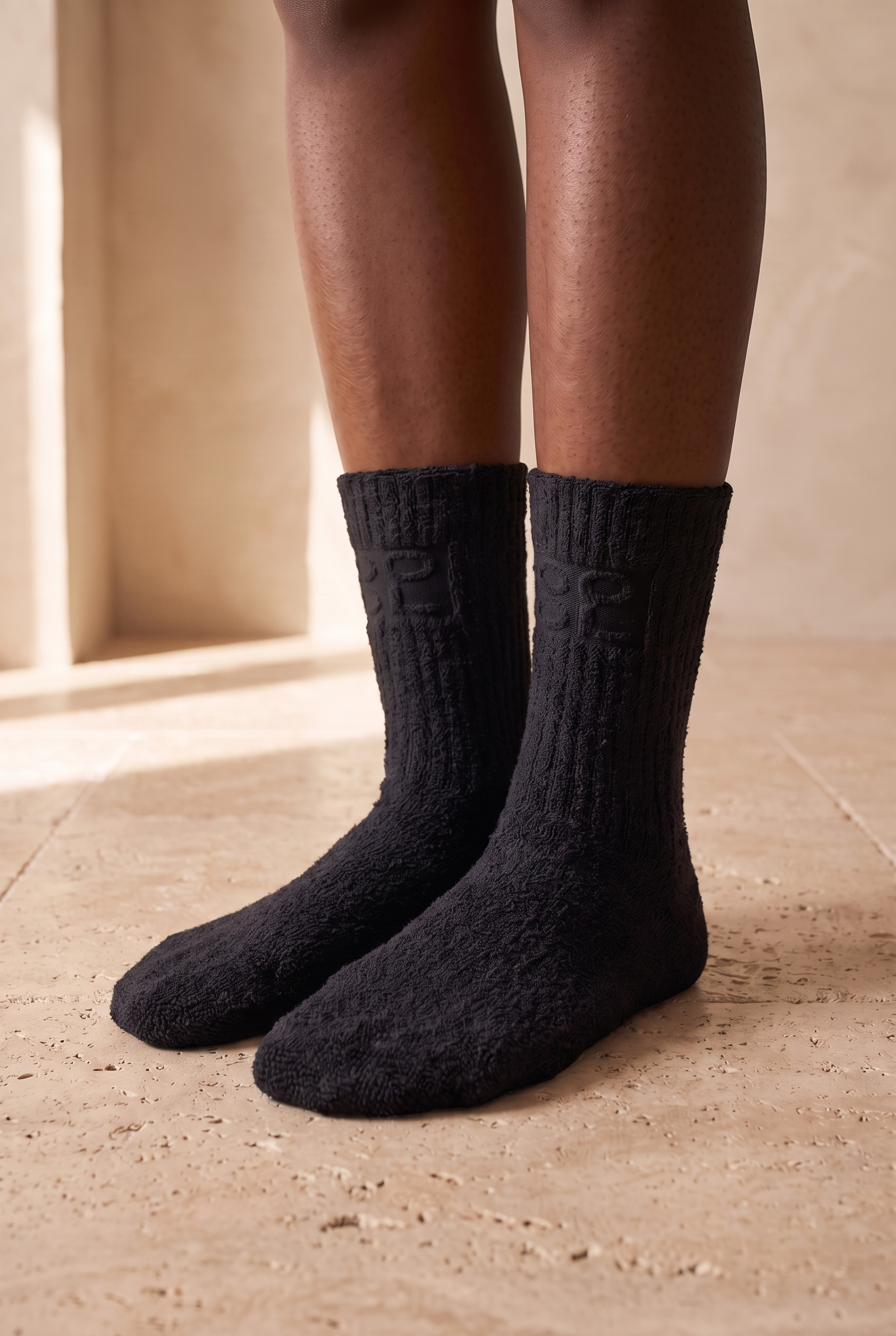 Unisex Cool Havlu Soket Çorap Siyah