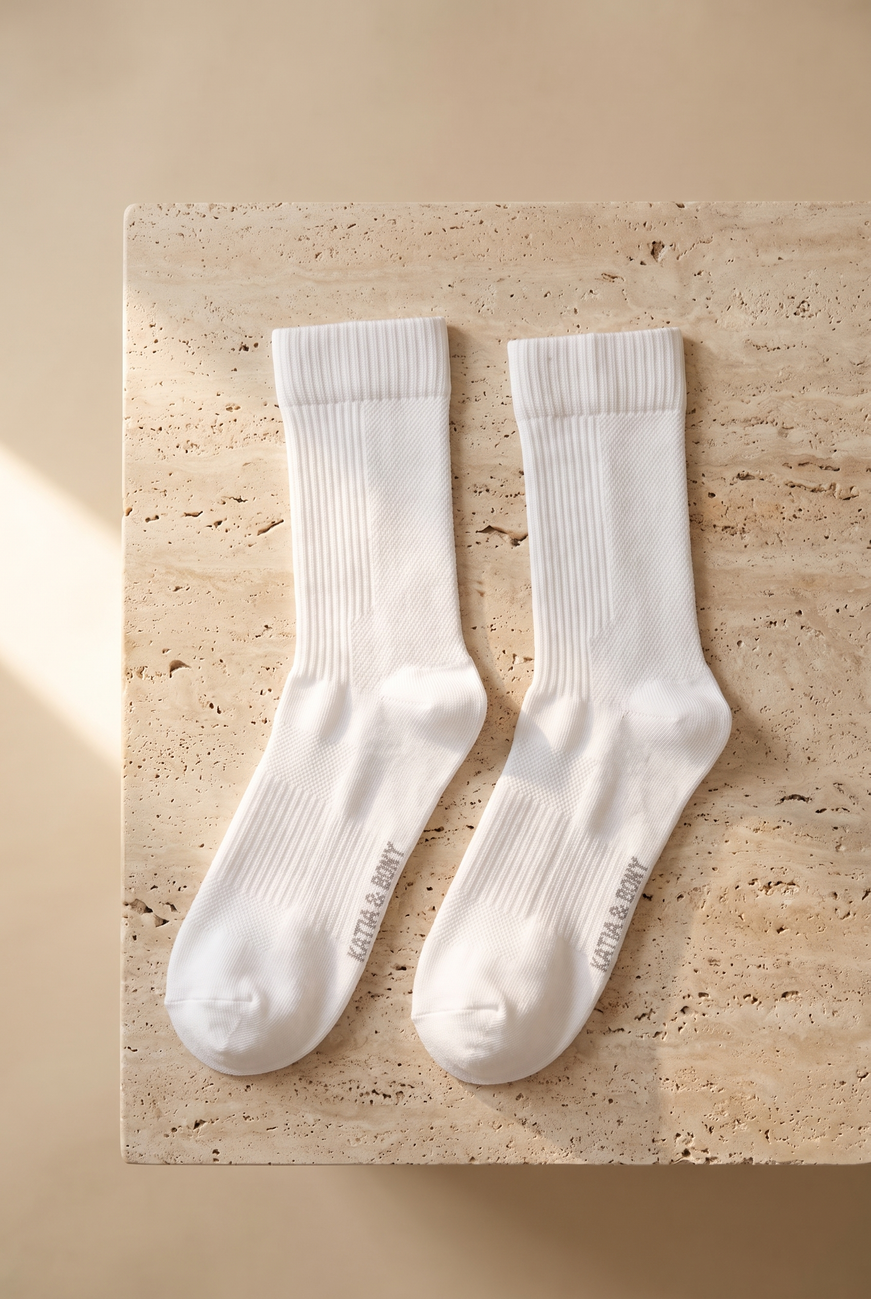 Unisex File Örgülü Soket Çorap Beyaz