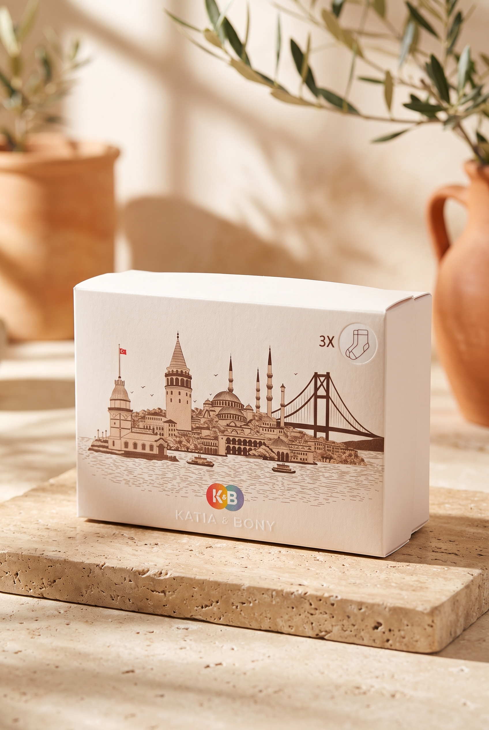 3Pck Istanbul Boxed Unısex Socket Socks Multıcolored