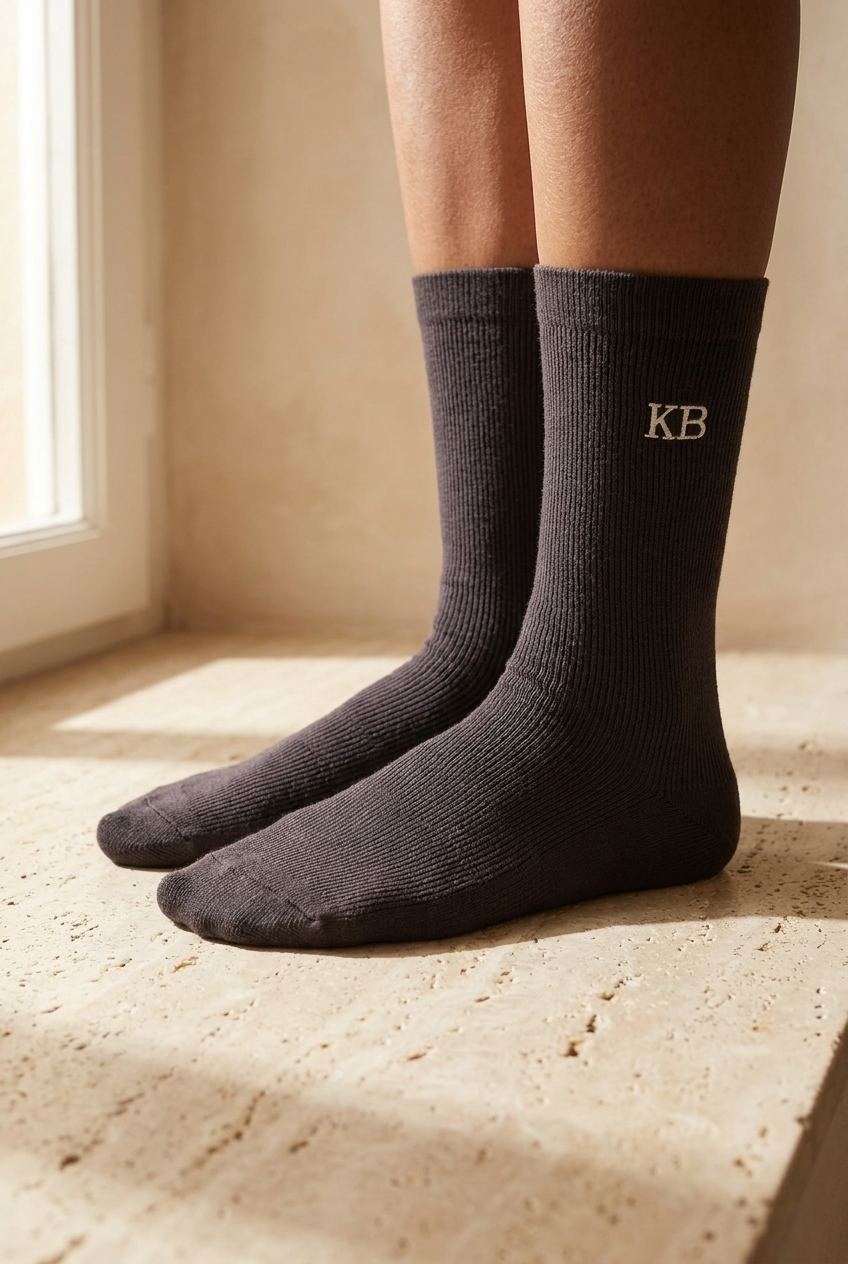 K\U0026B Embroıdered Unısex Socks Socks Anthracıte
