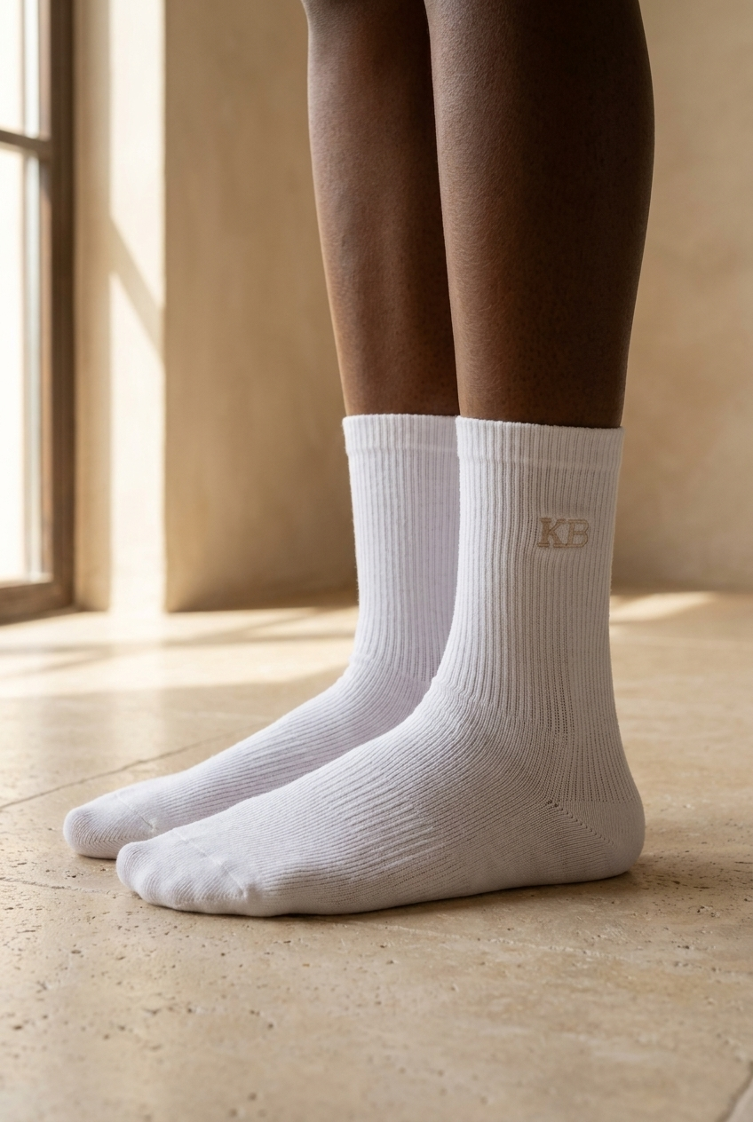 K\U0026B Embroıdered Unısex Socks Socks White