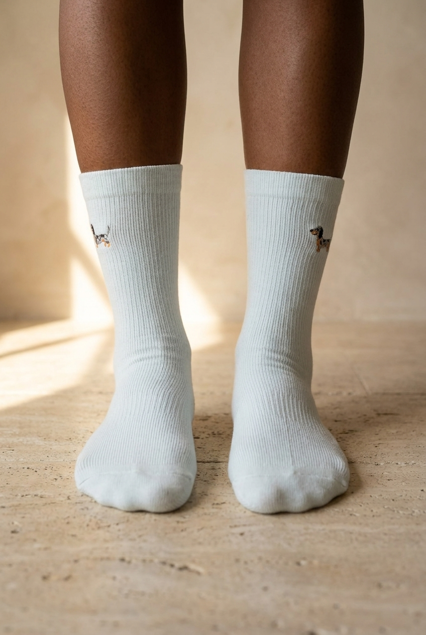 K\U0026B Embroıdered Unısex Socks Socks Blue