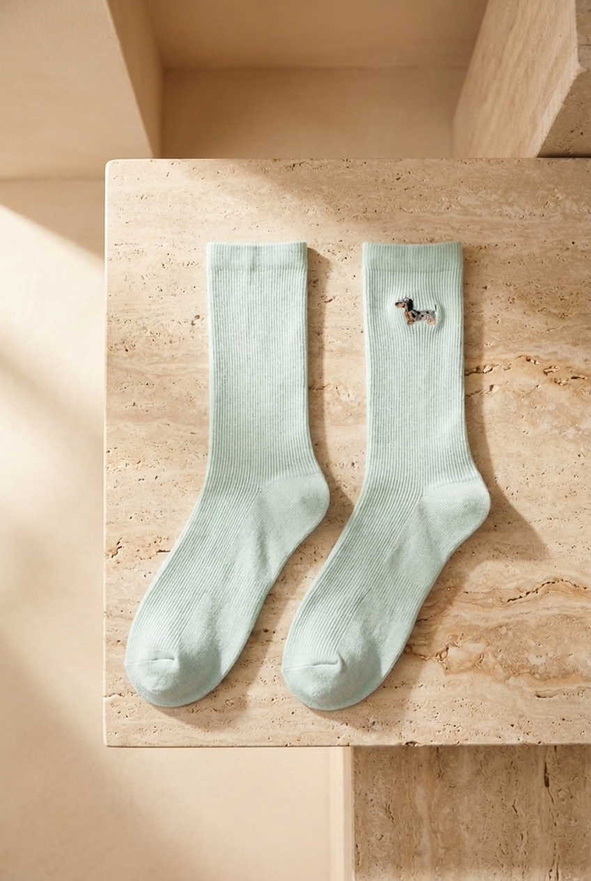 K\U0026B Embroıdered Unısex Socks Socks Blue