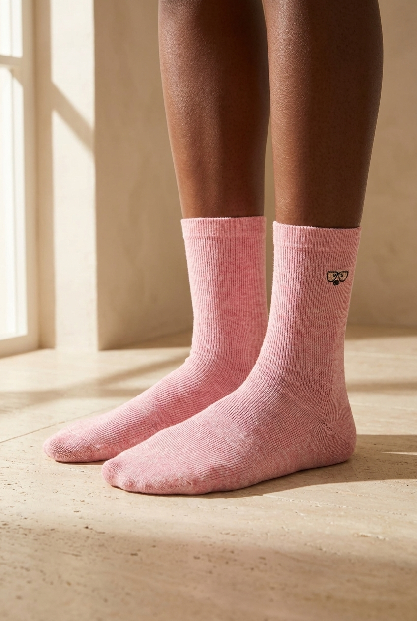 K\U0026B Embroıdered Unısex Socks Socks Pink Melange