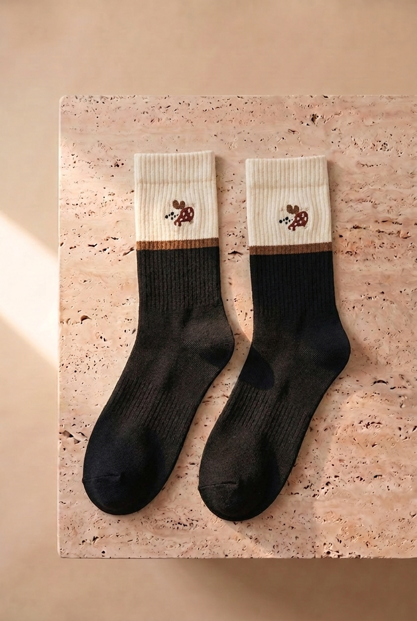 22501G4020 KÖPEK NAKIŞLI ERKEK SOKET ÇORAP SİYAH