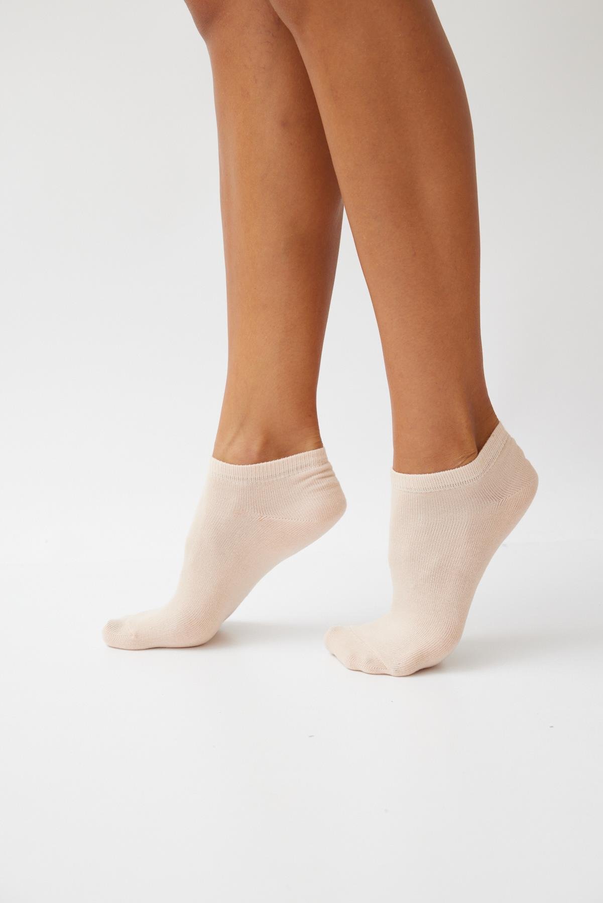 Unısex Pamuklu Step Çorap GÜL KURUSU