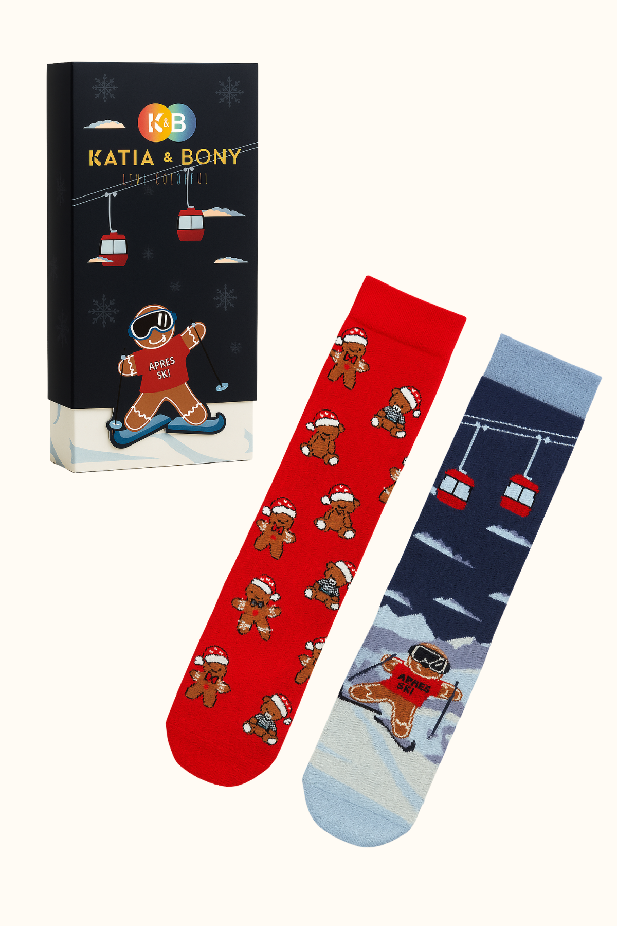 Unisex Snowboard Kutulu 2'li Soket Çorap