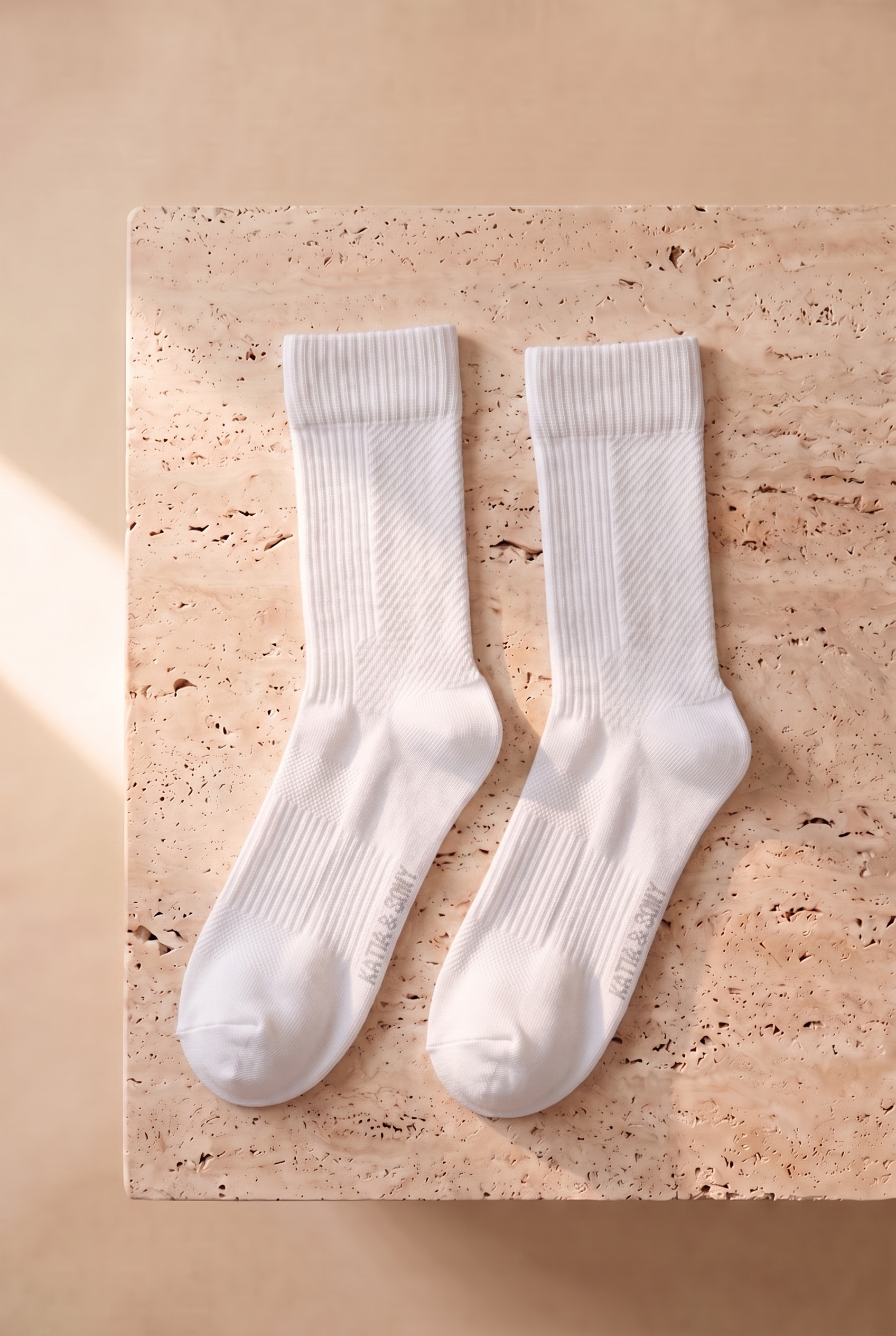 Unisex Soket Spor Çorabı Beyaz