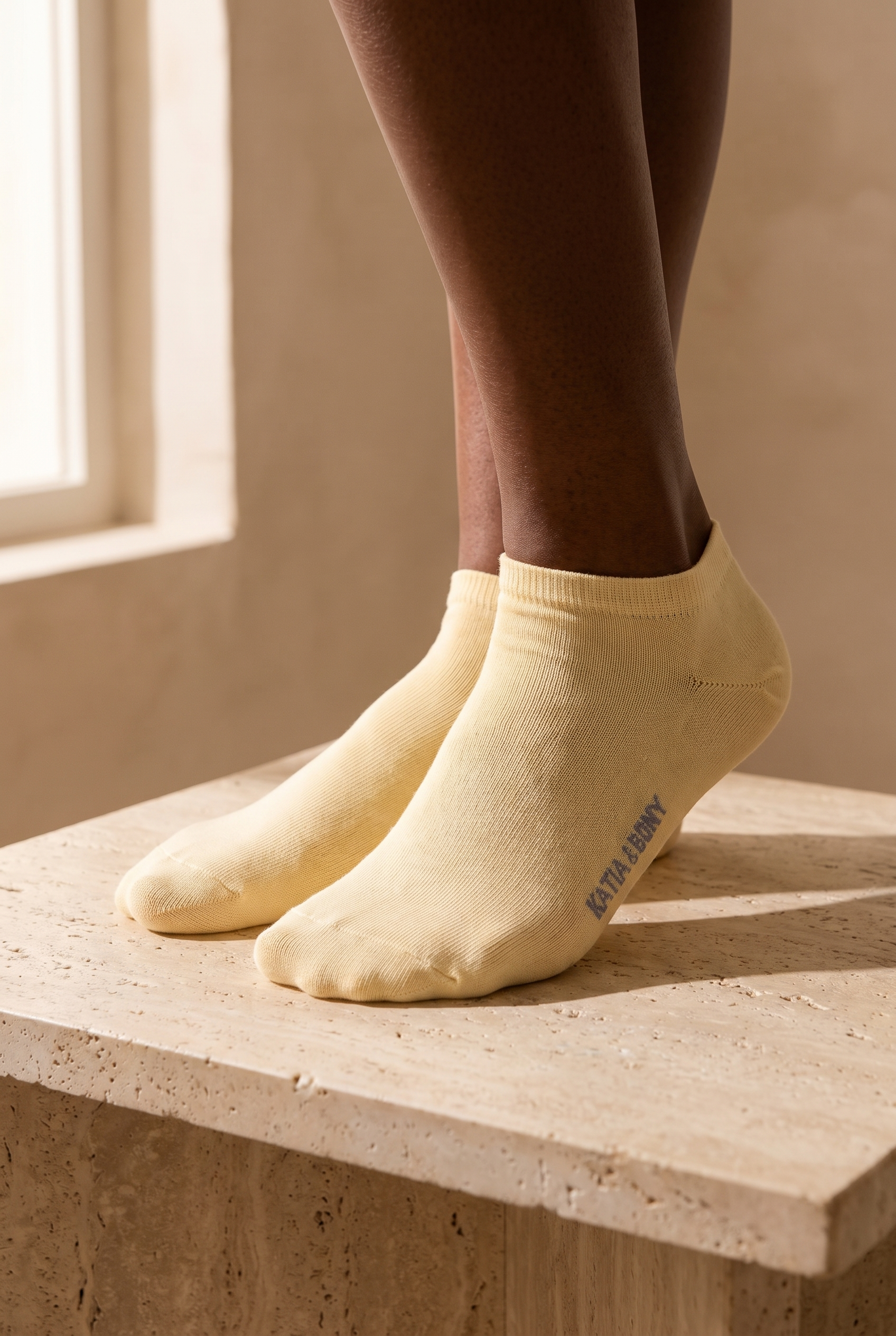 Unisex Step Çorap Hardal