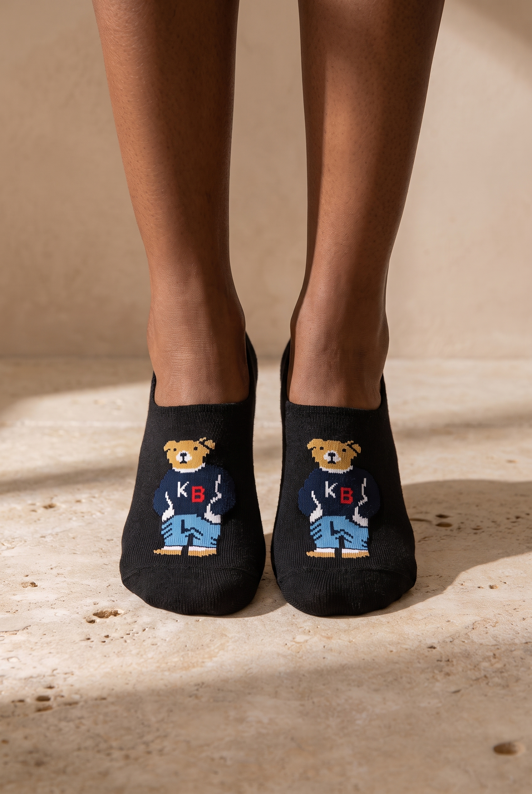 Teddy Unısex Invısıble Socks Black