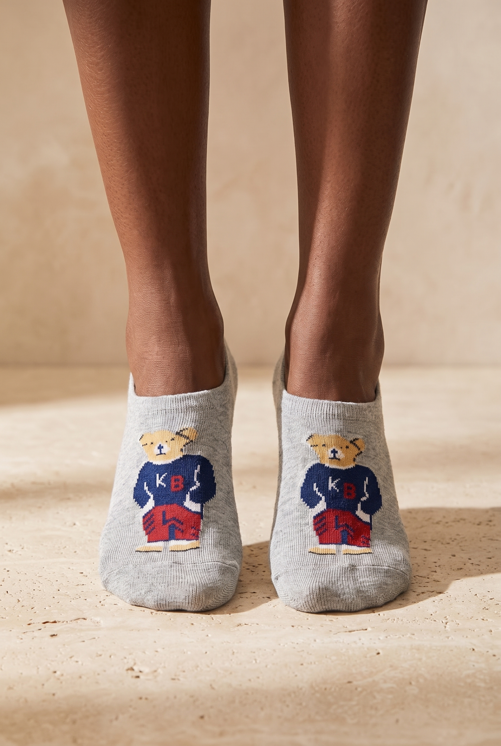 Teddy Unısex Invısıble Socks Gray