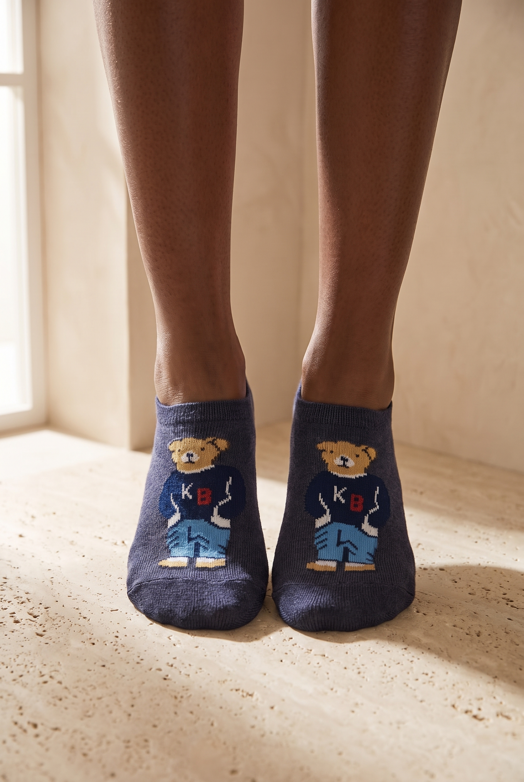 Teddy Unısex Invısıble Socks Navy Blue