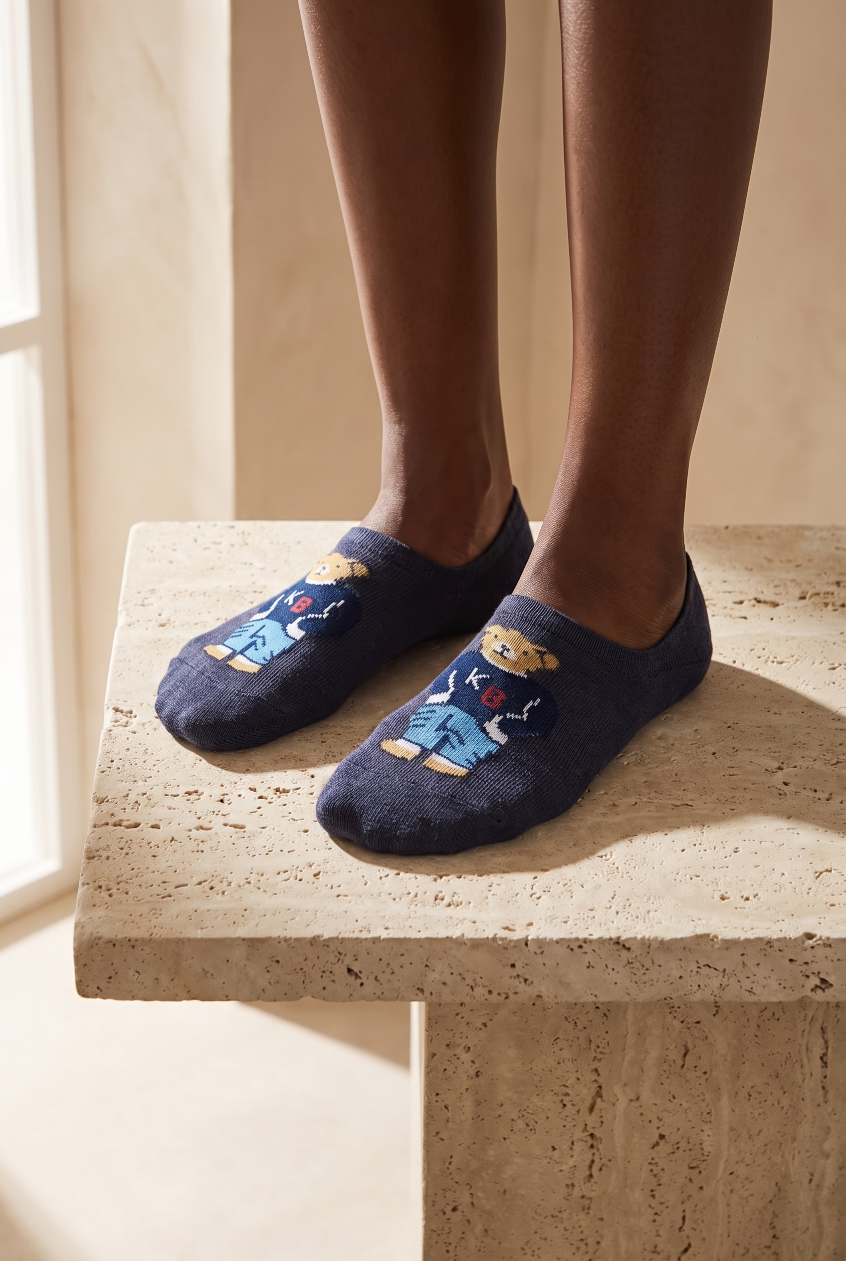 Teddy Unısex Invısıble Socks Navy Blue