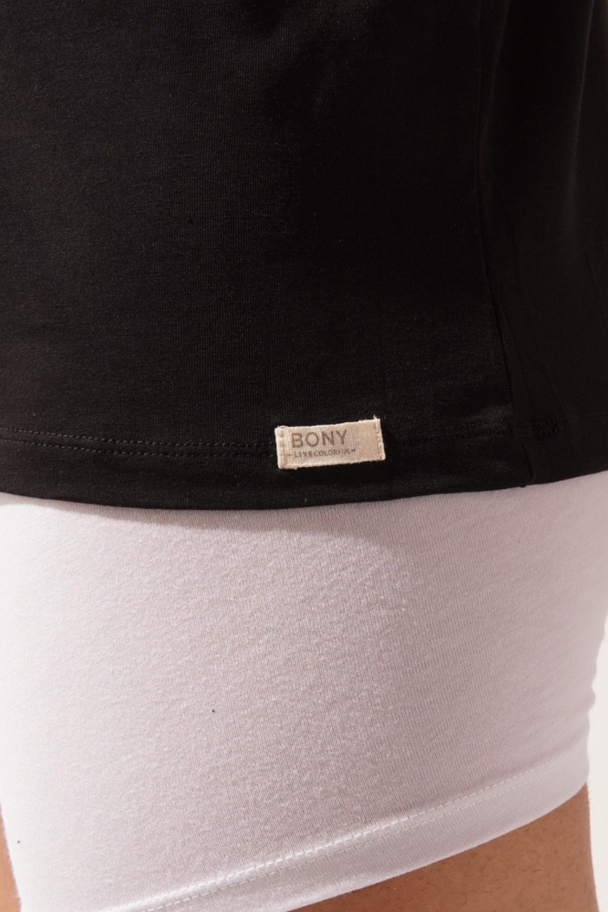 V Yaka Basic Modal Erkek Atlet-SİYAH