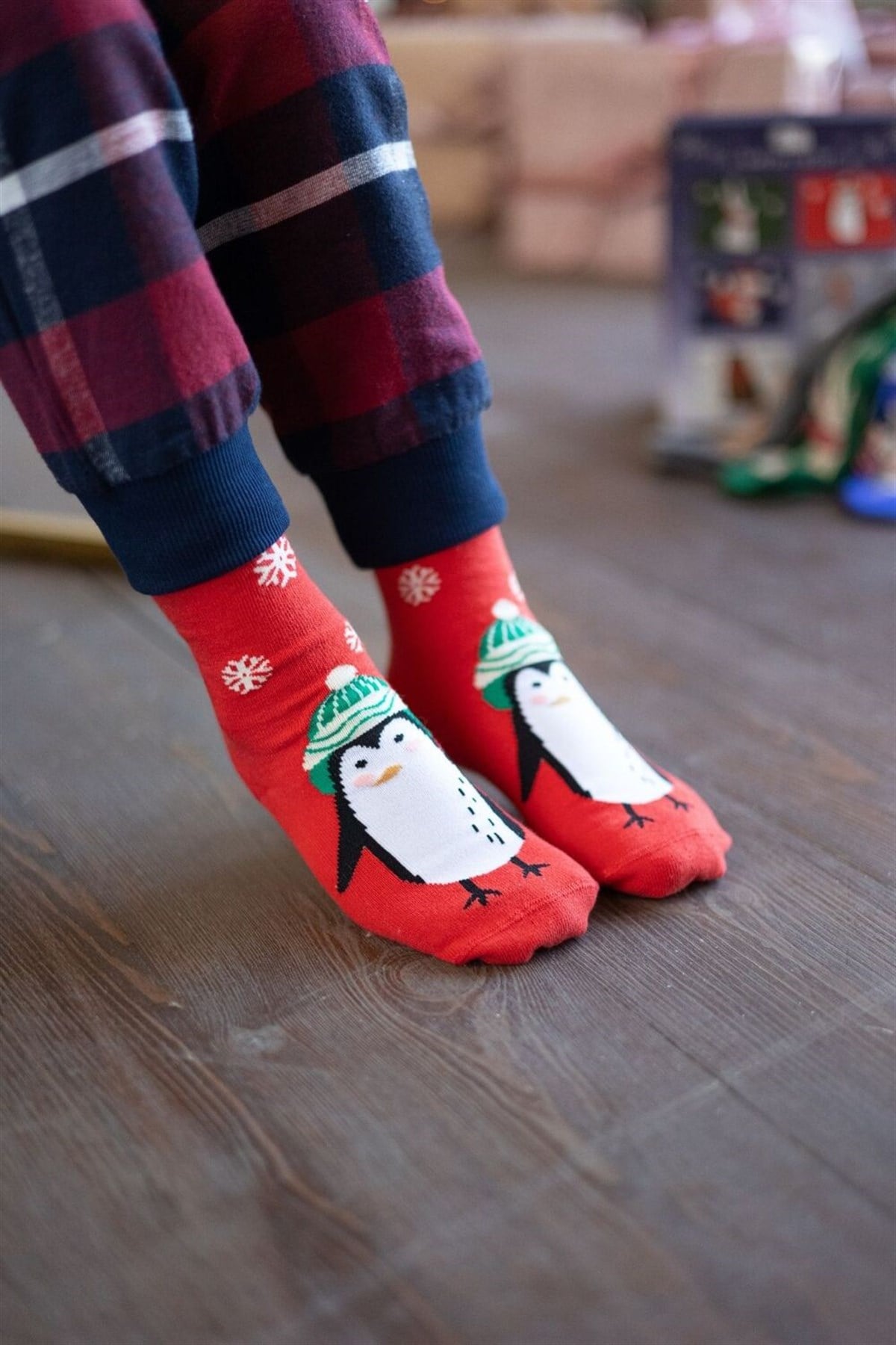 Winter Animals 6'lı Paket Çocuk Soket Çorap-Desenli