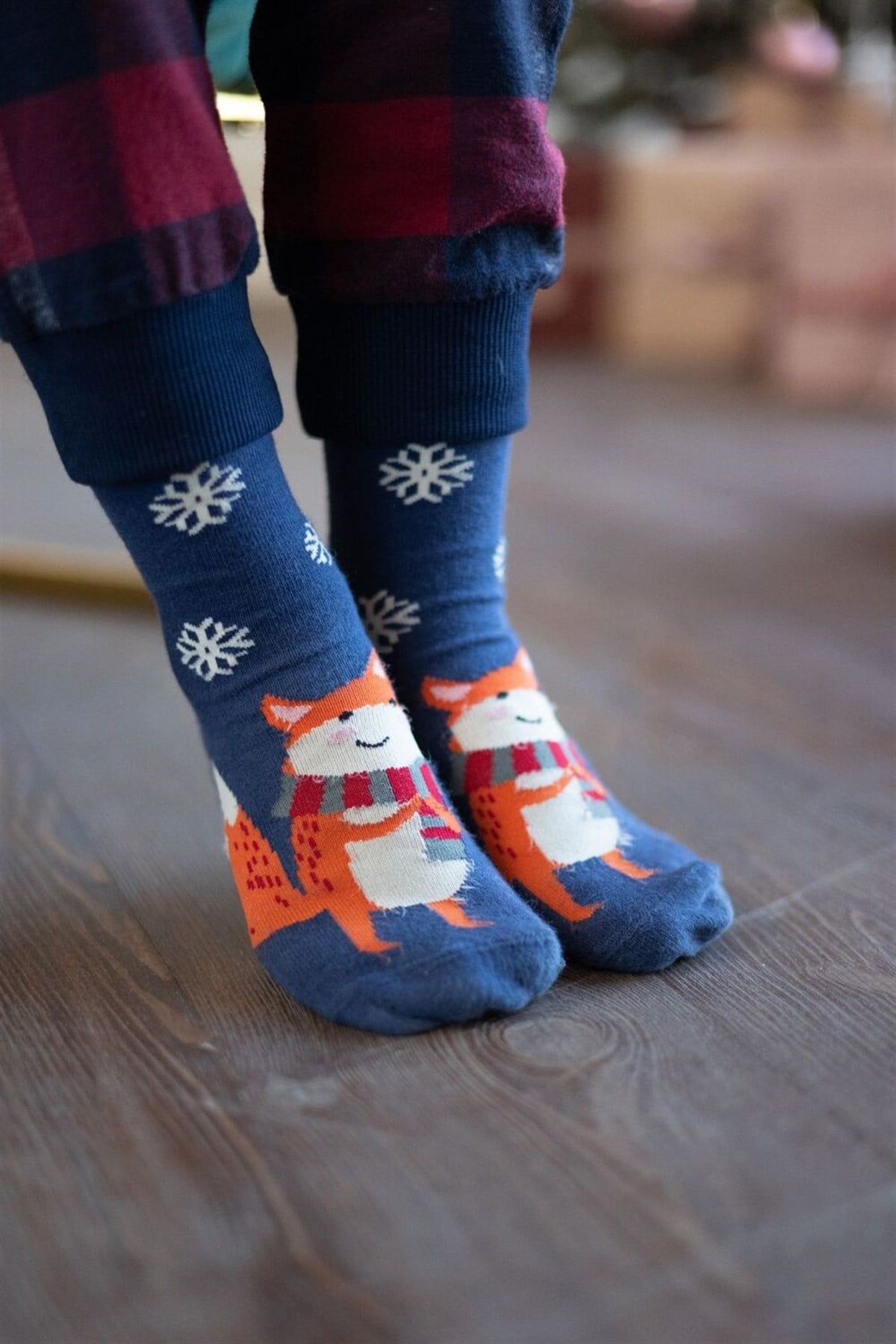 Winter Animals 6'lı Paket Çocuk Soket Çorap-Desenli